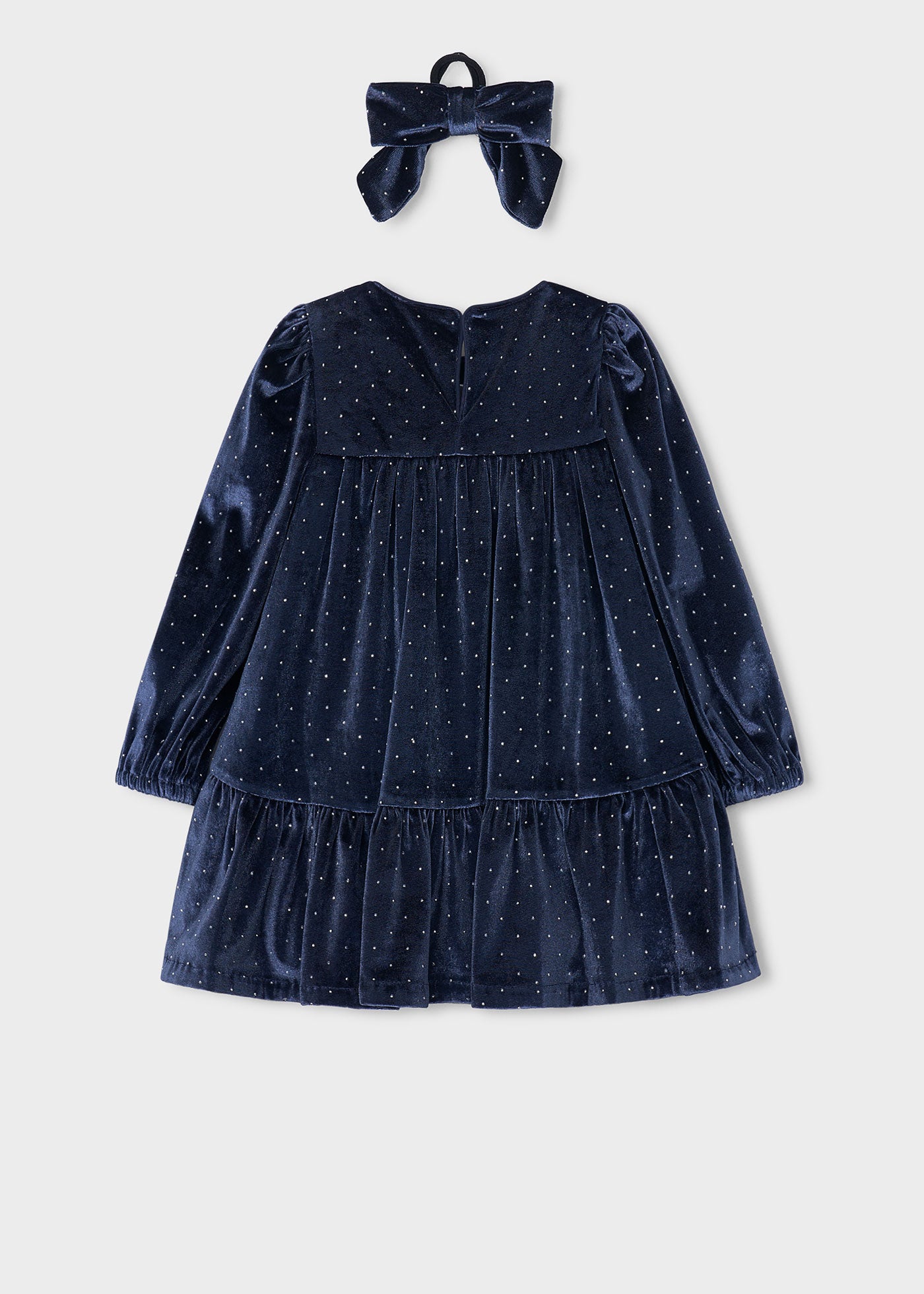 Mayoral Girls Velvet Dress With Scrunchie