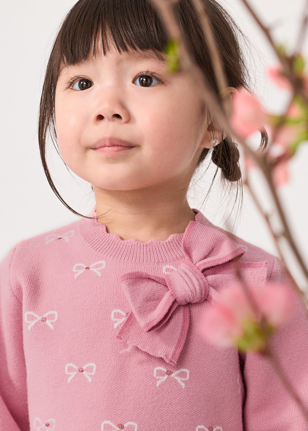 Abel & Lula Baby Girls Bow Knit Pants Set