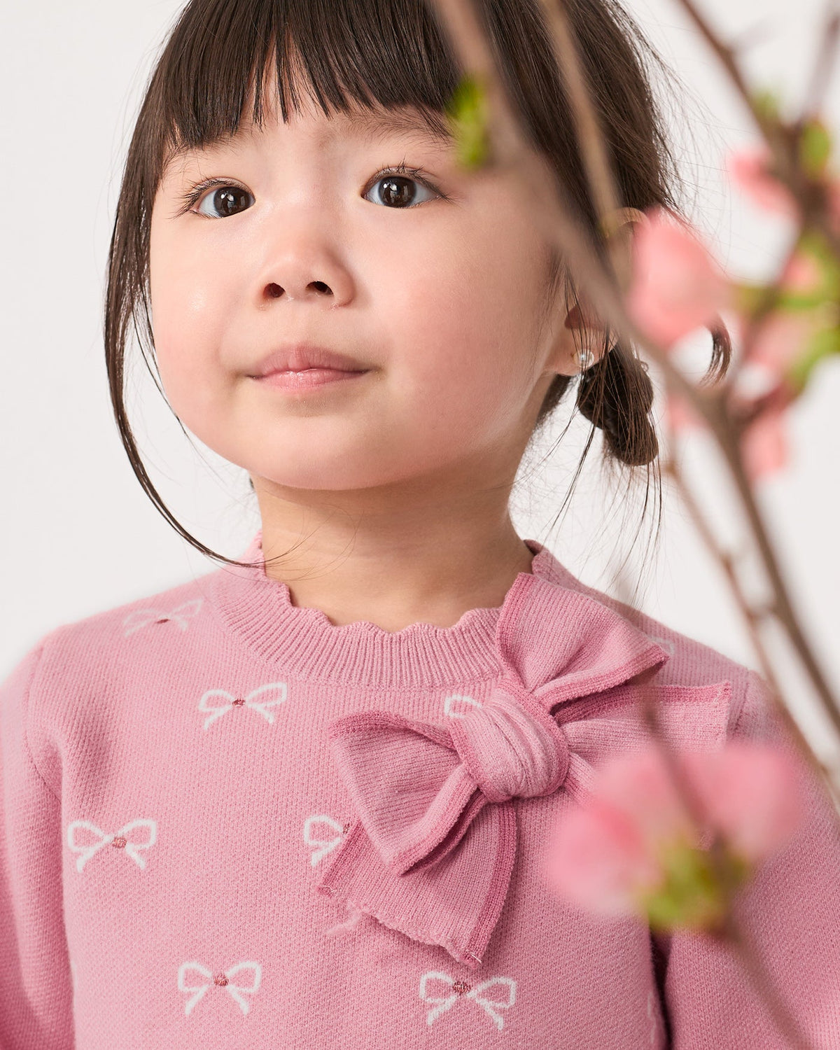 Abel & Lula Baby Girls Bow Knit Pants Set