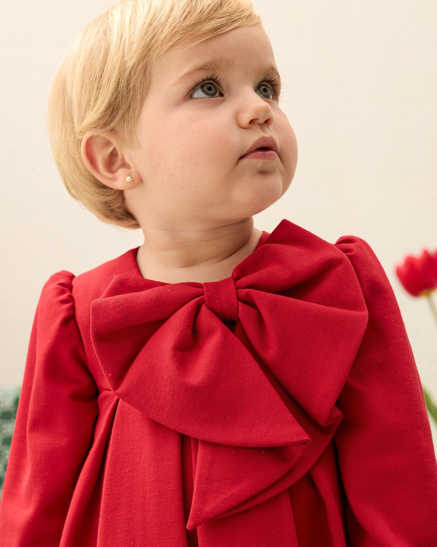 Abel & Lula Baby Girls Knit Dress with Bow