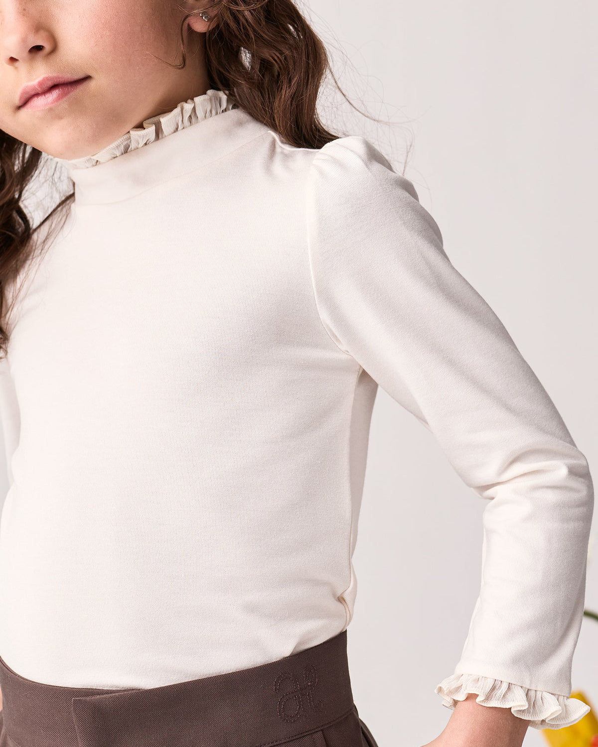 Abel & Lula Girls Dressy Mockneck Blouse