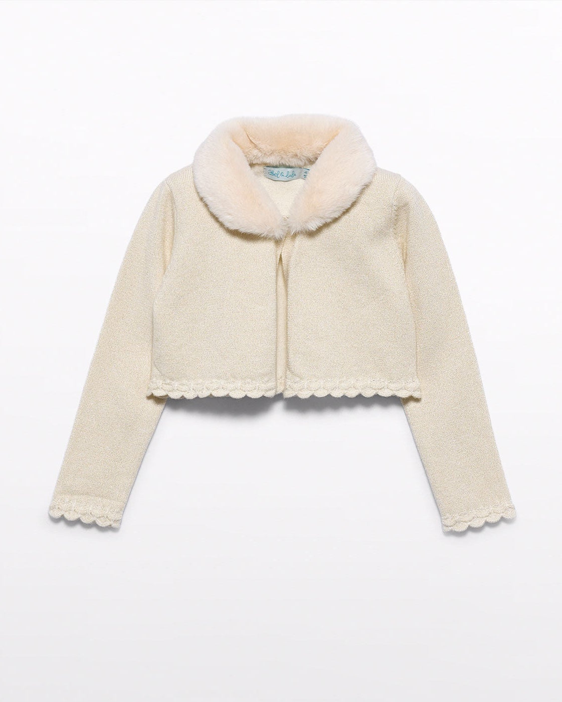 Abel & Lula Girls Fur Knit Cardigan
