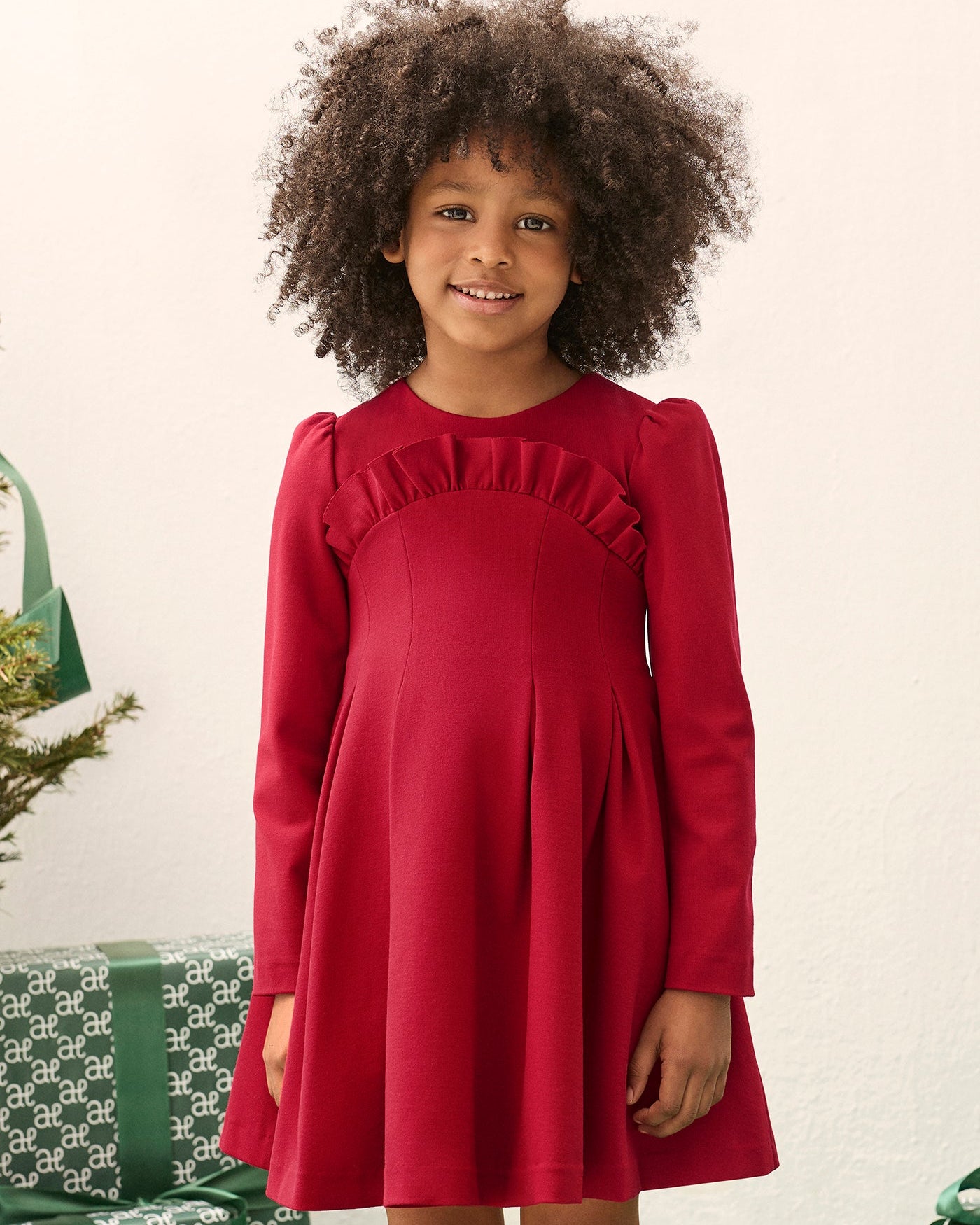 Abel & Lula Girls Ruffle Knit Dress
