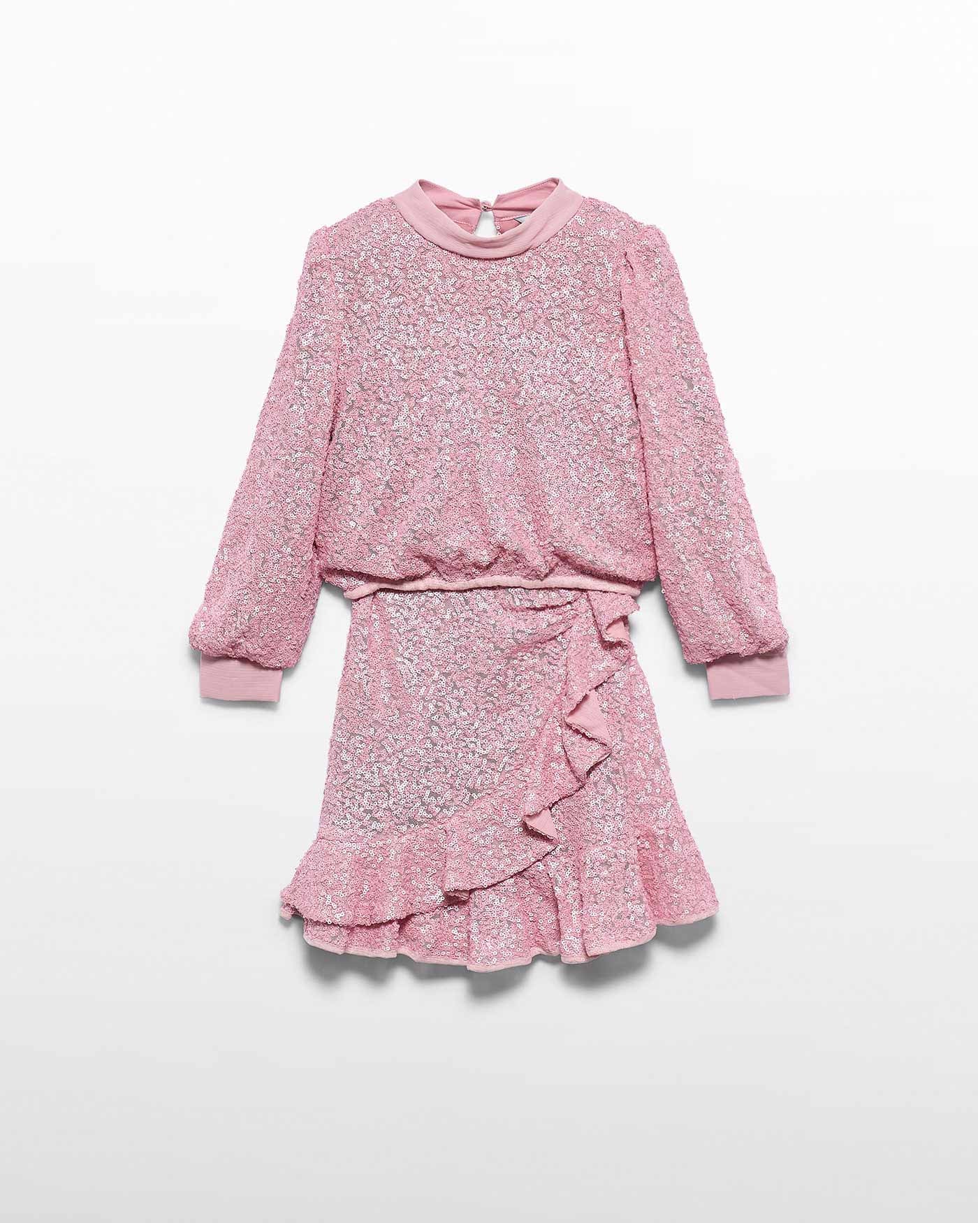 Abel & Lula Girls Sequin Skirt Set blush