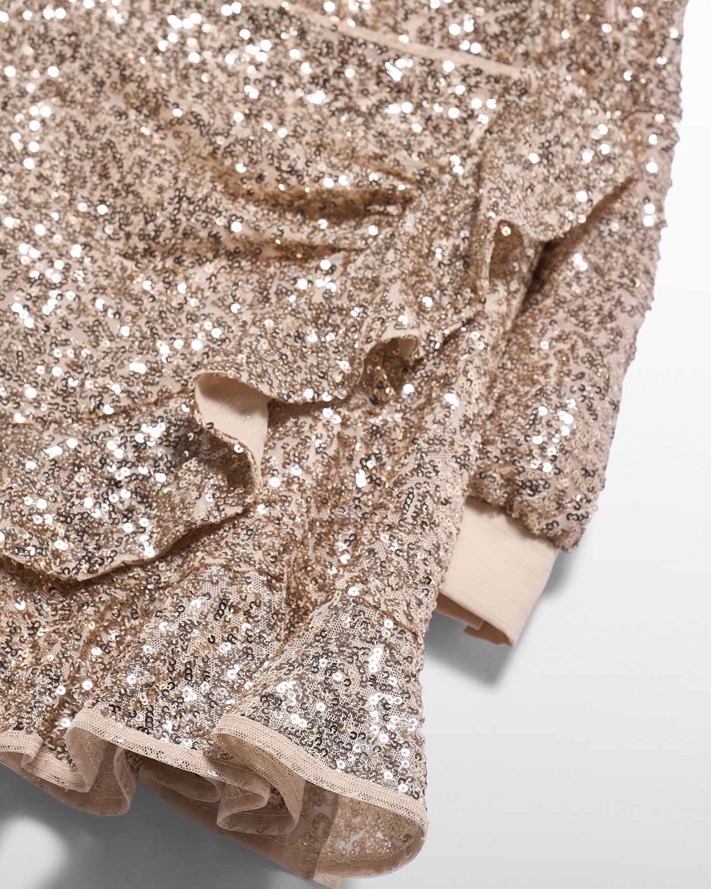Abel & Lula Girls Sequin Skirt Set champagne