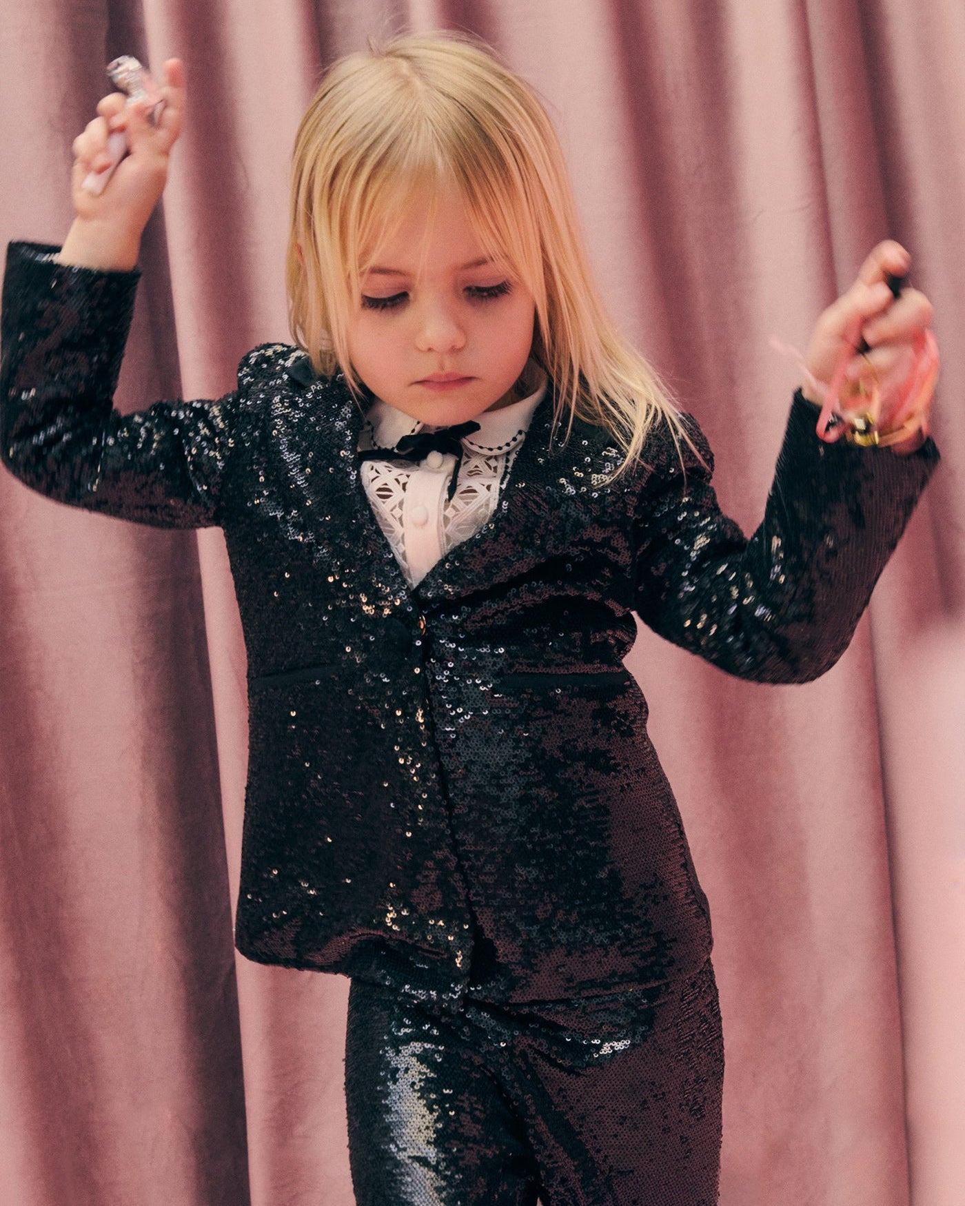 Abel & Lula Girls Sequin Suit
