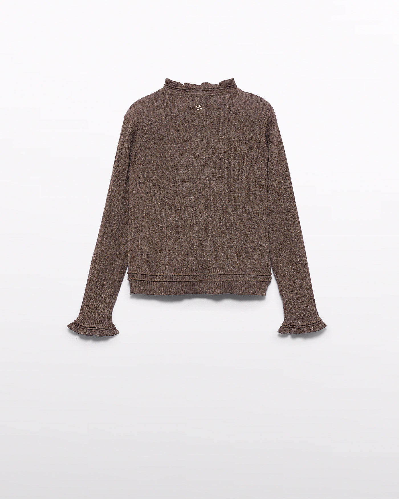 Abel & Lula Girls Shimmer Mock Neck Sweater