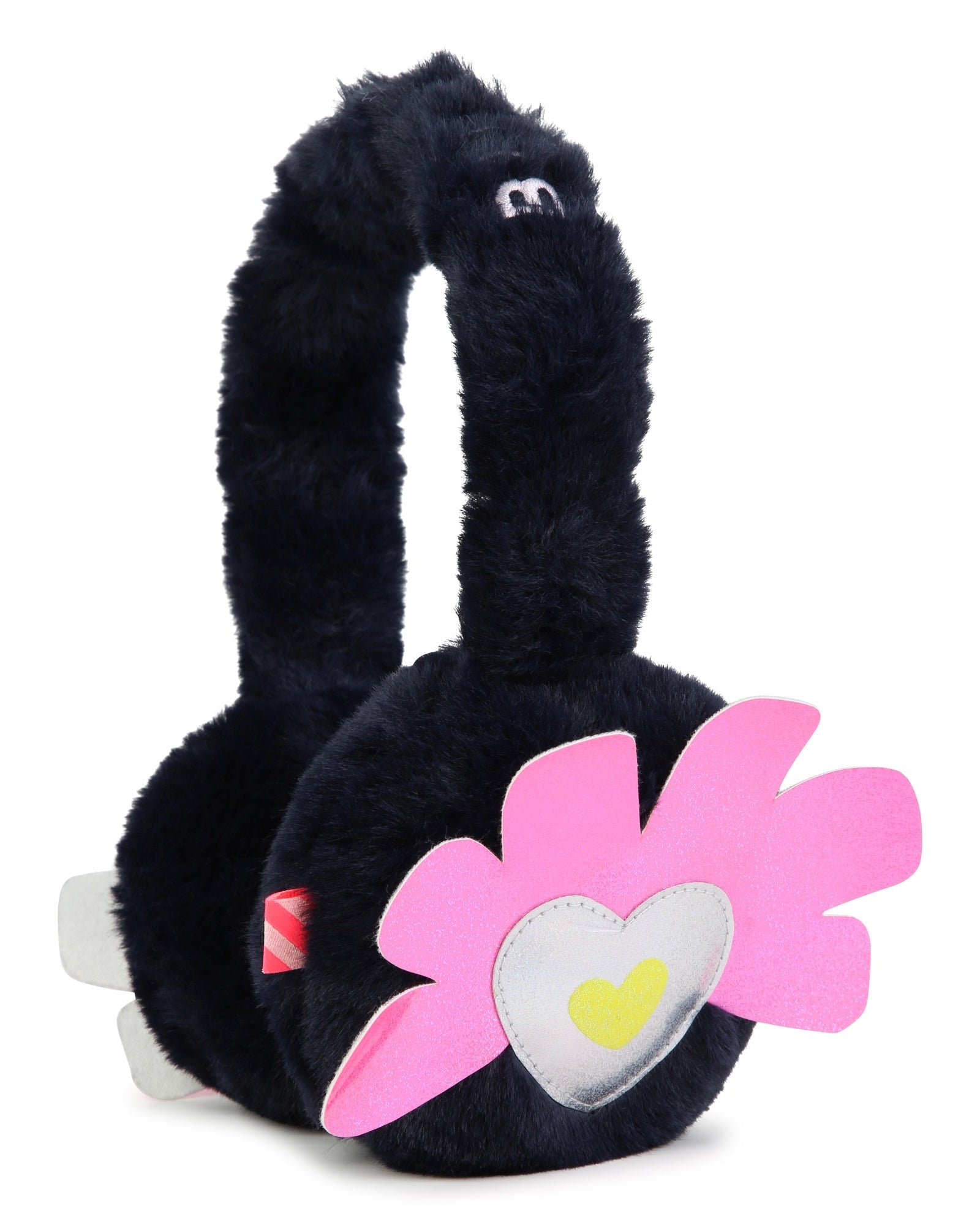 Billie Blush Girls Haux Fur Heart Earmuffs