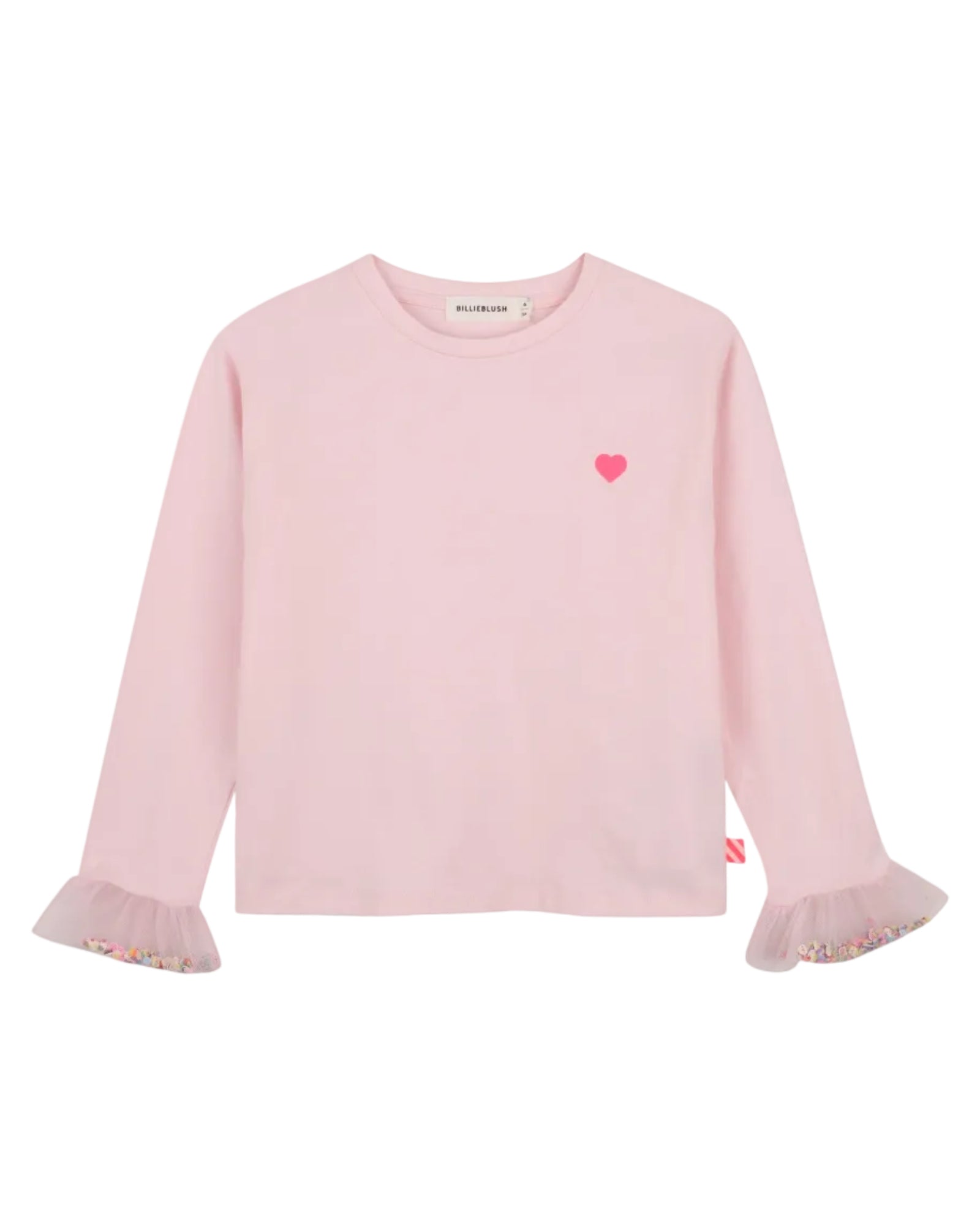 Billie Blush Girls Long Sleeve T-Shirt With Ruffles