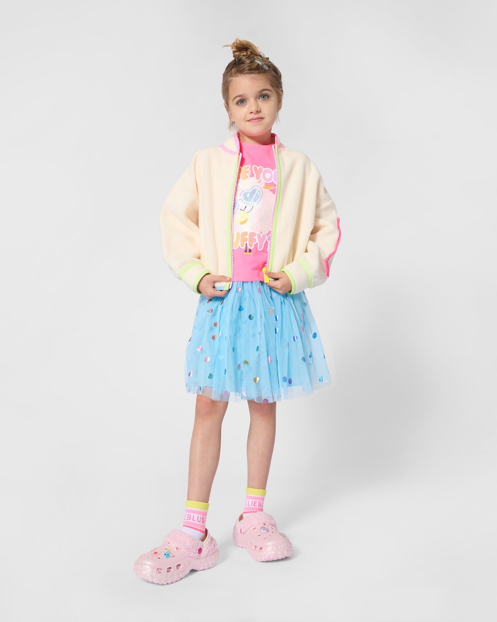 Billie Blush Girls Mesh Skirt