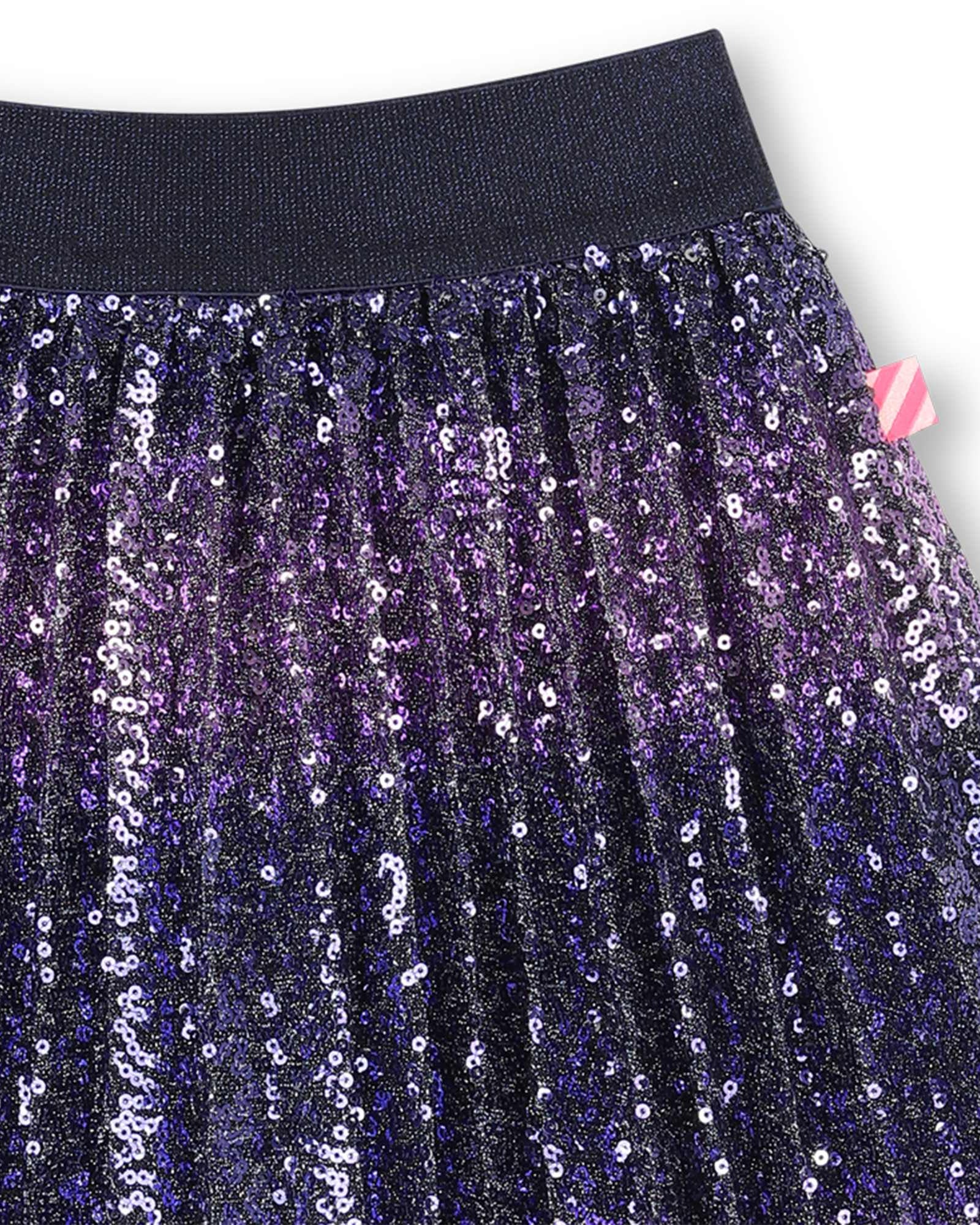 Billieblush Girls Pleated Sequin Skirt