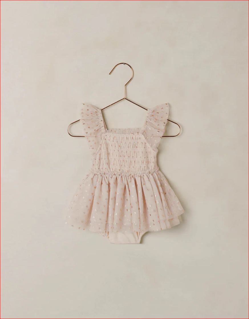 Noralee Baby Valentina Rose Gold Hearts Tutu