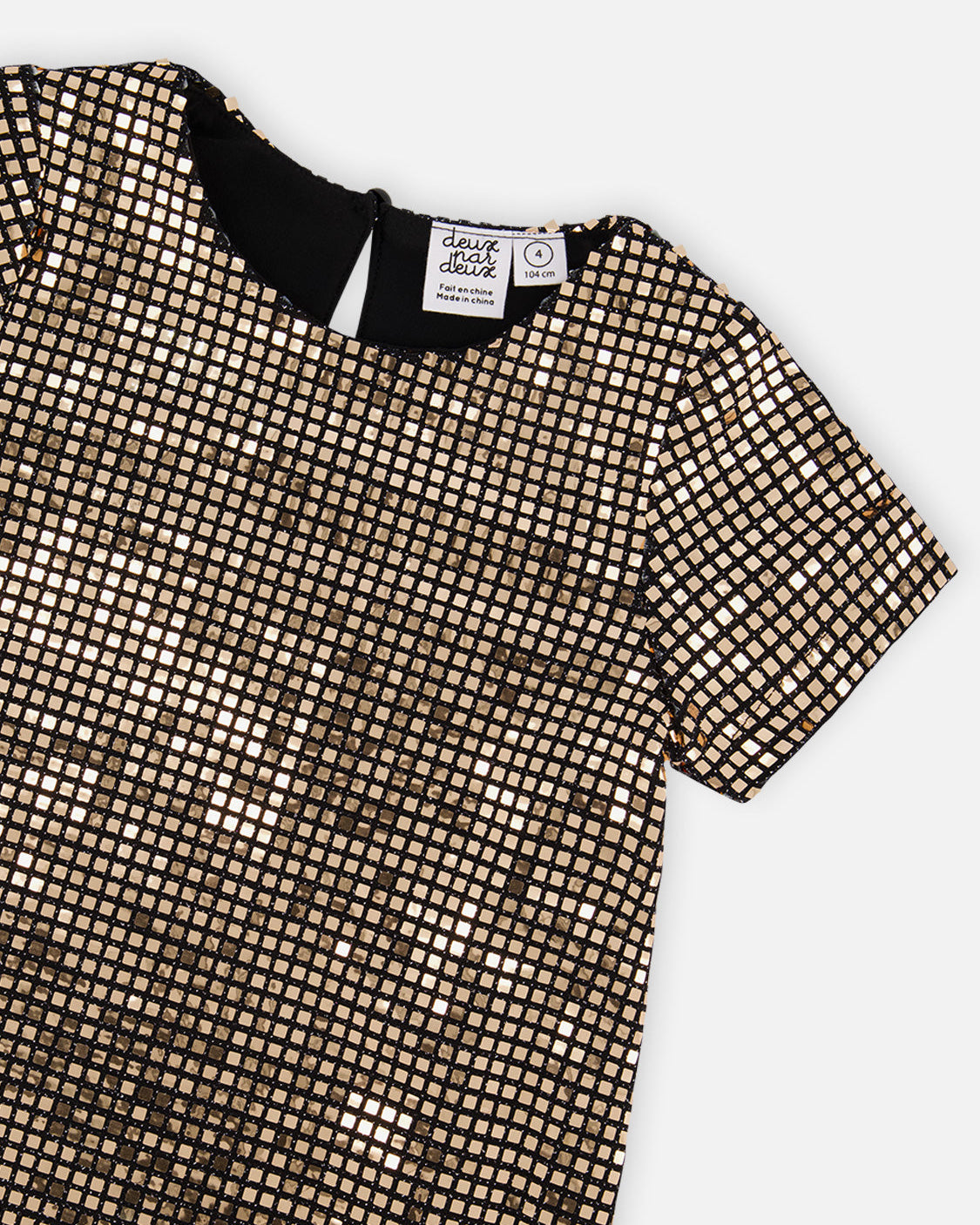 Deux Par Deux Girls Metallic Dress