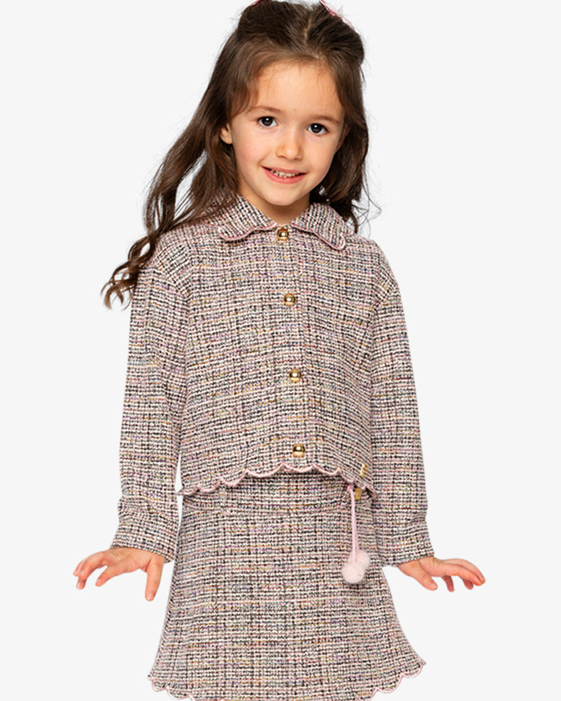 Deux Par Deux Girls Tweed Jacket