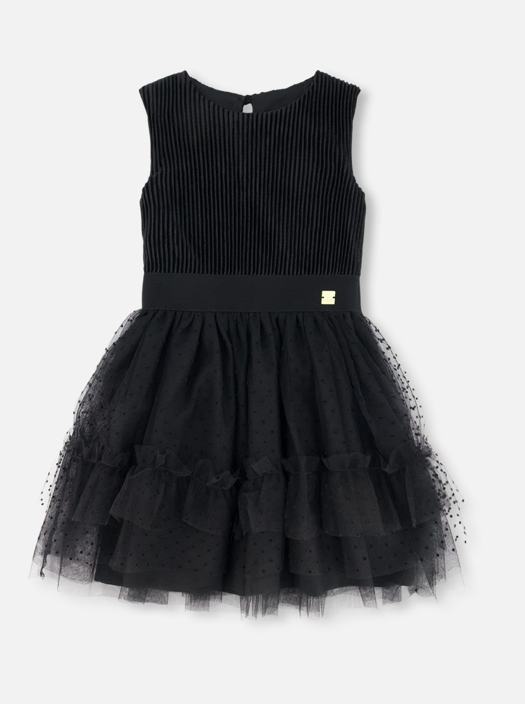Deux Par Deux Girls Sleeveless Dress With Tulle Skirt NorthGirls