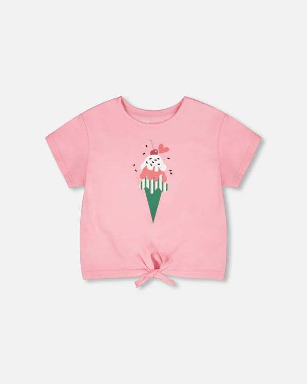 Deux Par Deux Girls Graphic T-Shirt_ H30L70