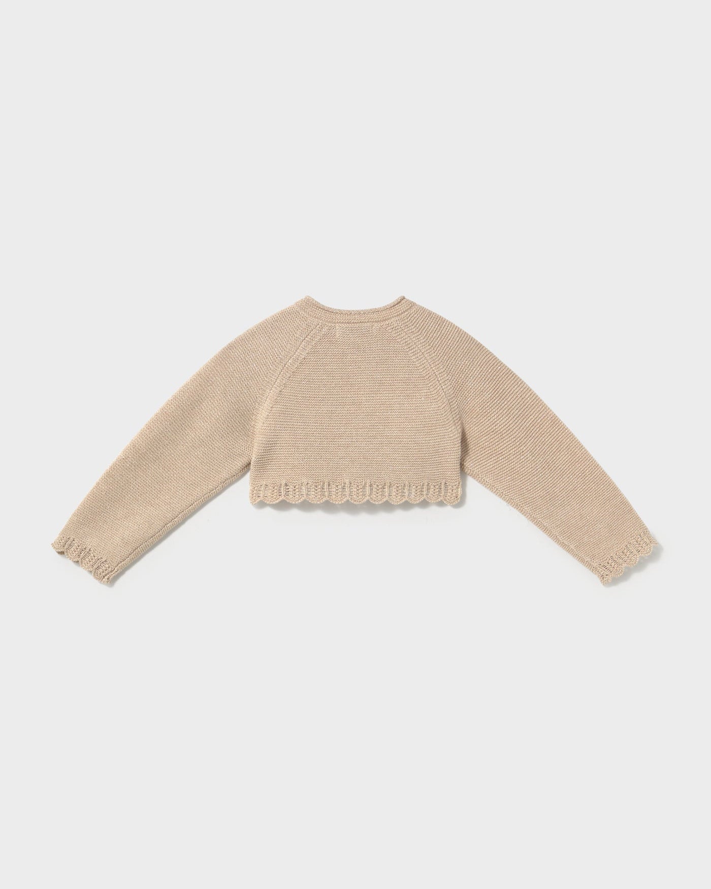 Mayoral Baby Girls Basic Knit Bolero beige
