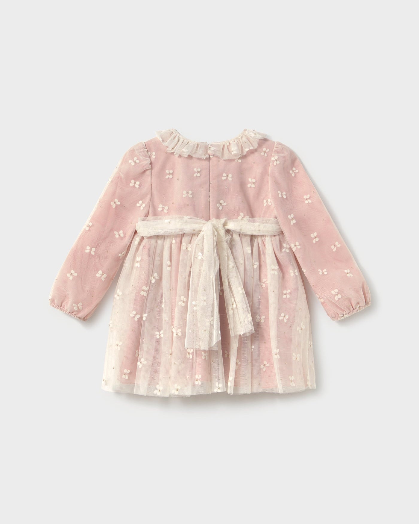 Mayoral Baby Girls Full Sleeve Tulle Dress pink
