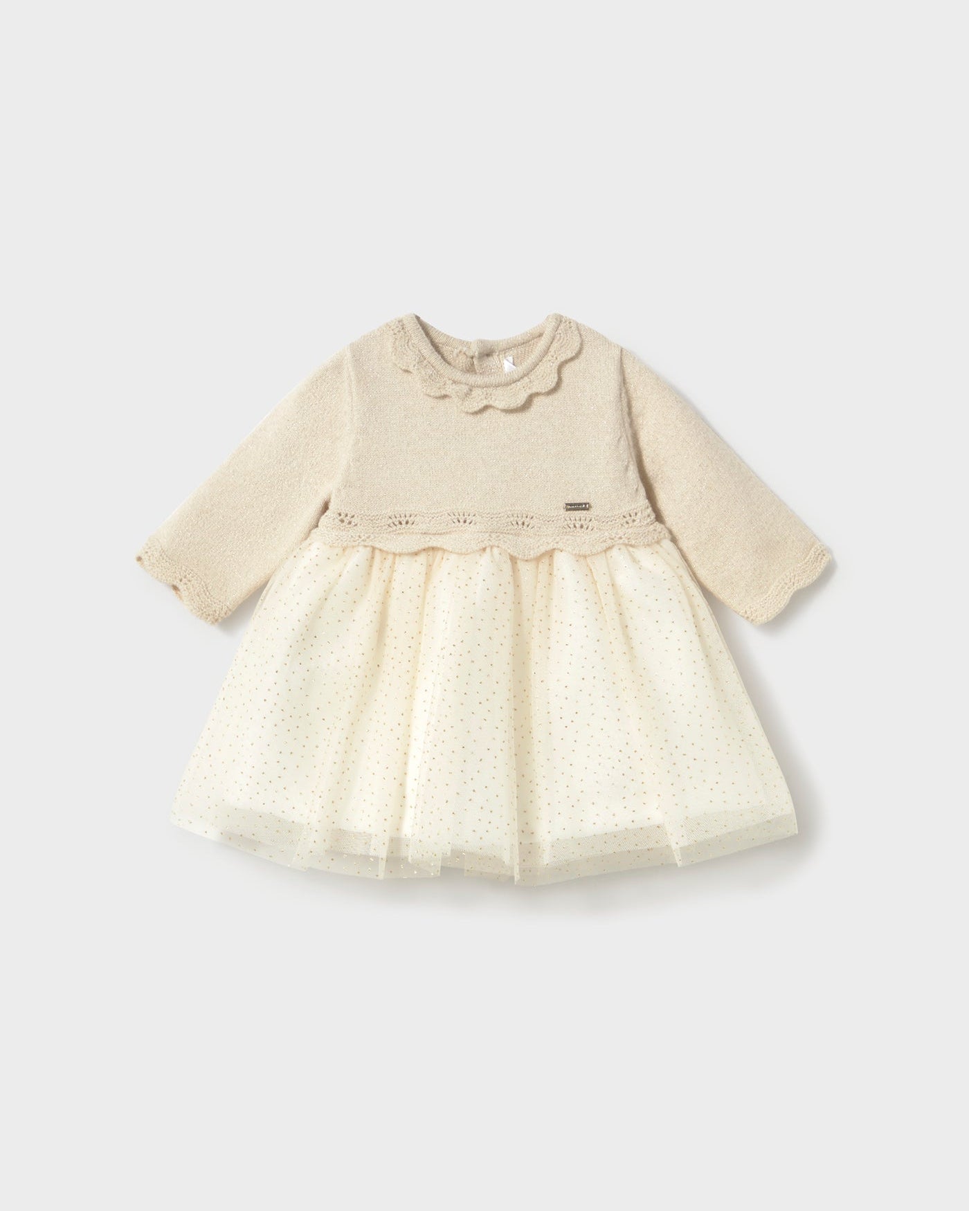 Mayoral Baby Girls Glitter Tulle Dress champagne