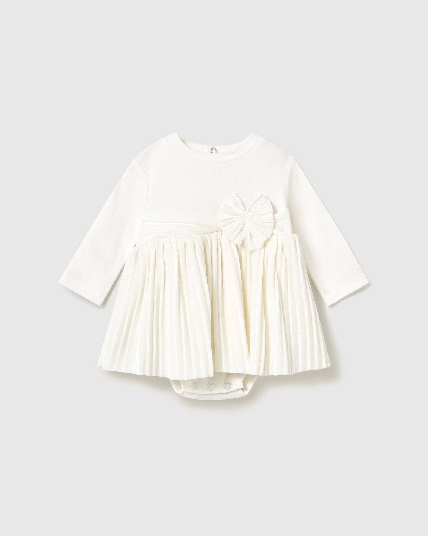 Mayoral Baby Girls Pleated Dress natural
