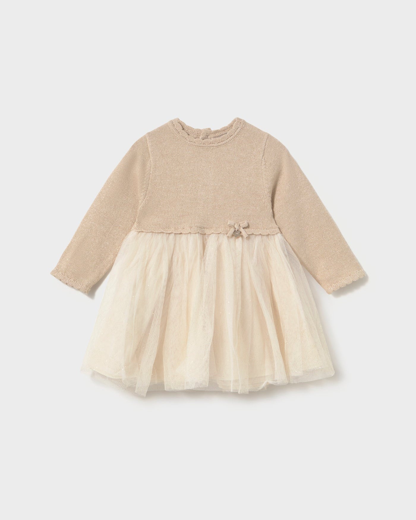 Mayoral Baby Girls Tulle Dress BEIGE