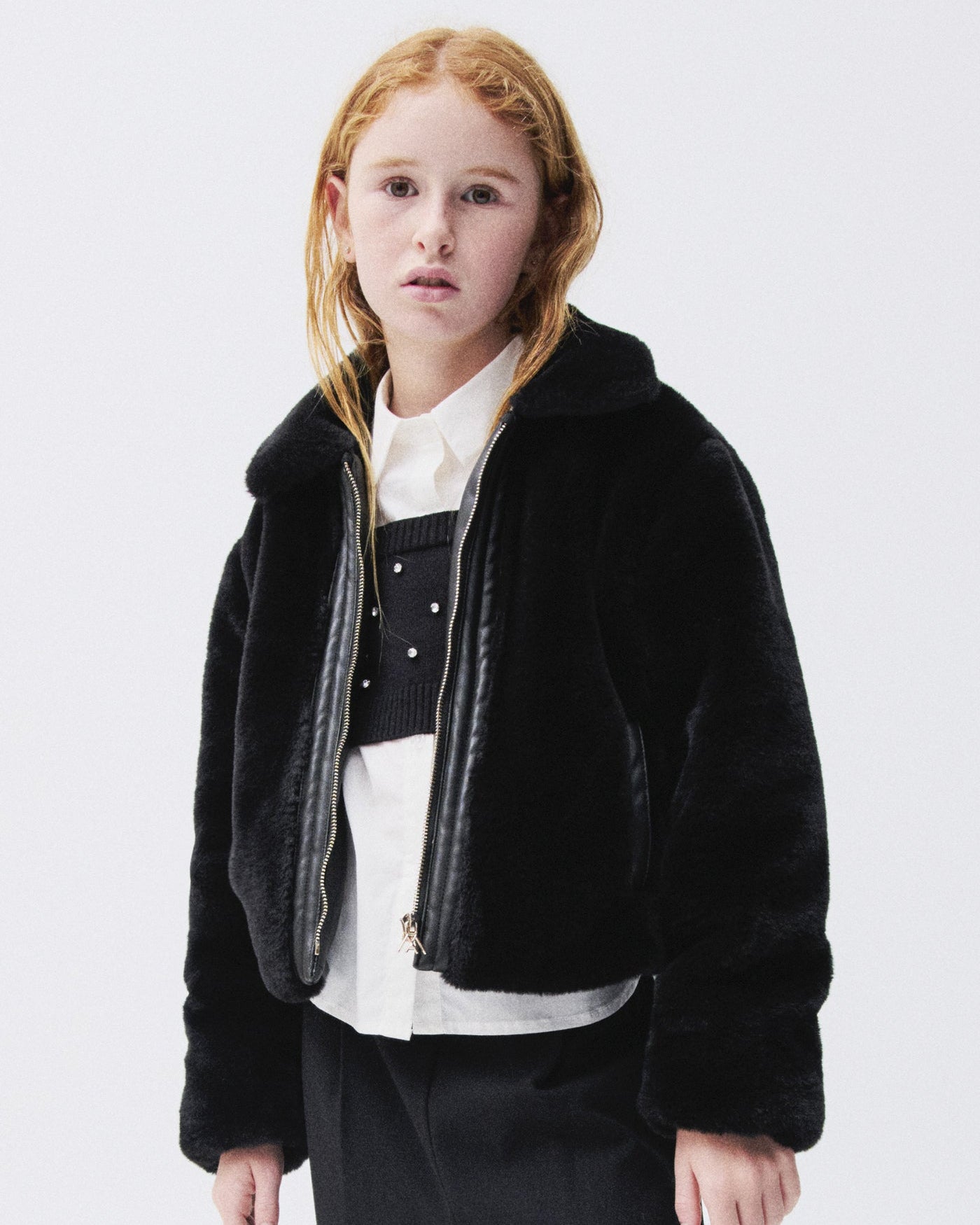 Mayoral Girls Faux Fur Coat