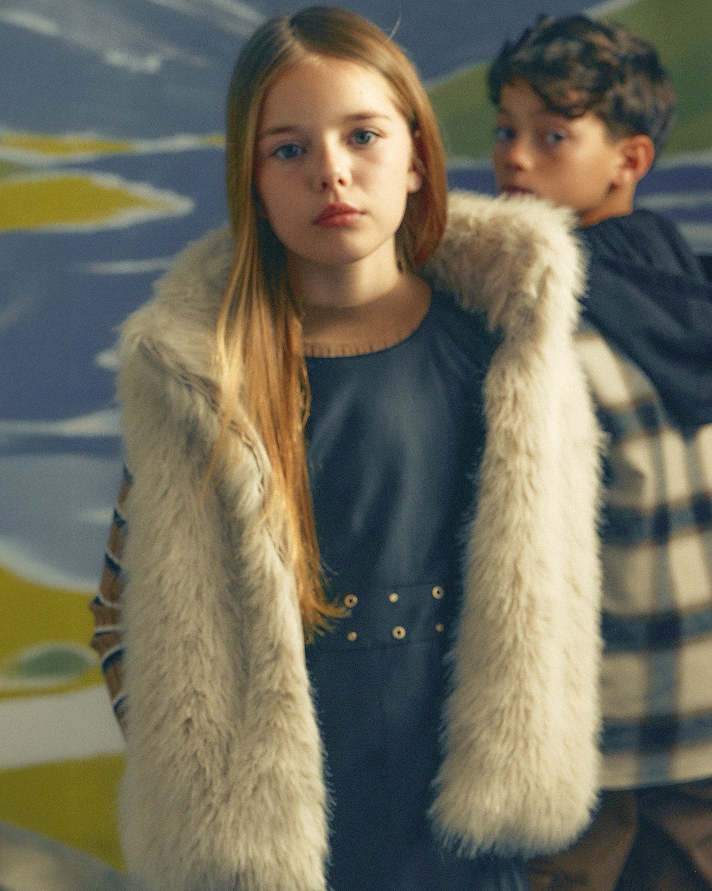 Mayoral Girls Faux Fur Vest