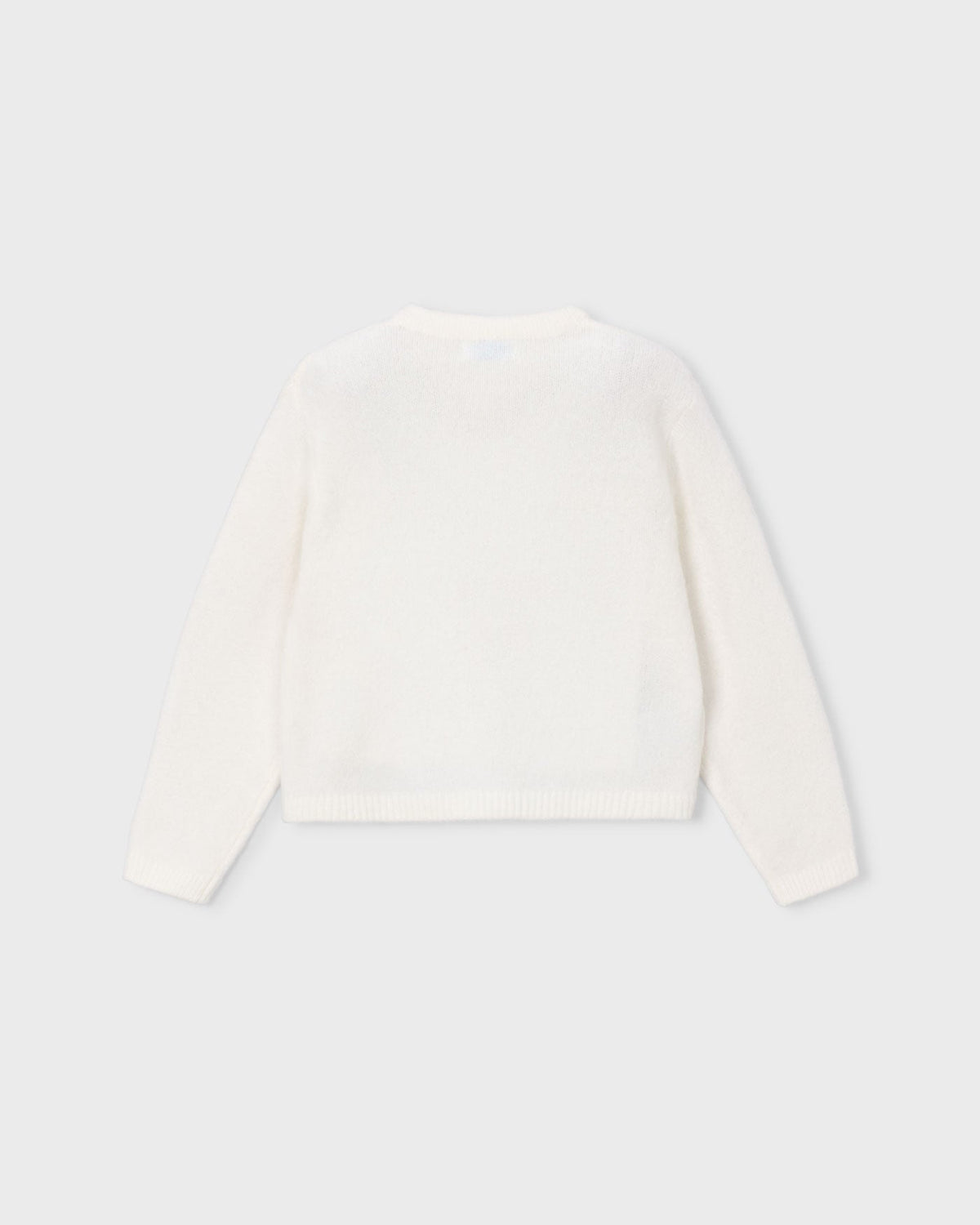 Mayoral Girls Knit Bow Cardigan natural