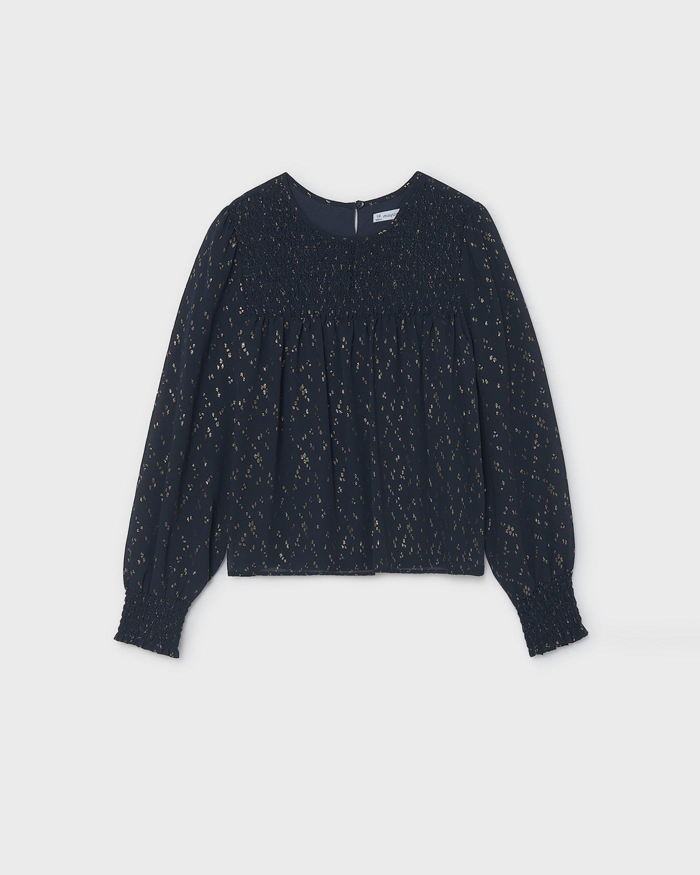 Mayoral Girls Smocked Chiffon Blouse