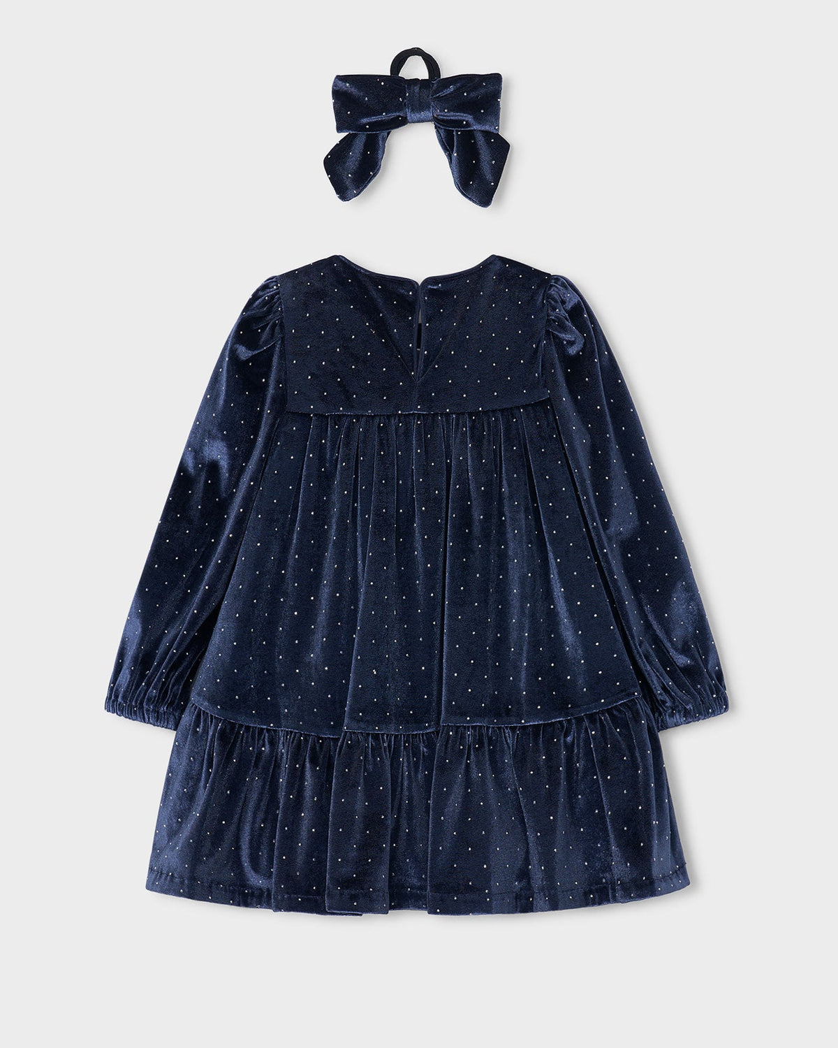 Mayoral Girls Velvet Dress With Scrunchie