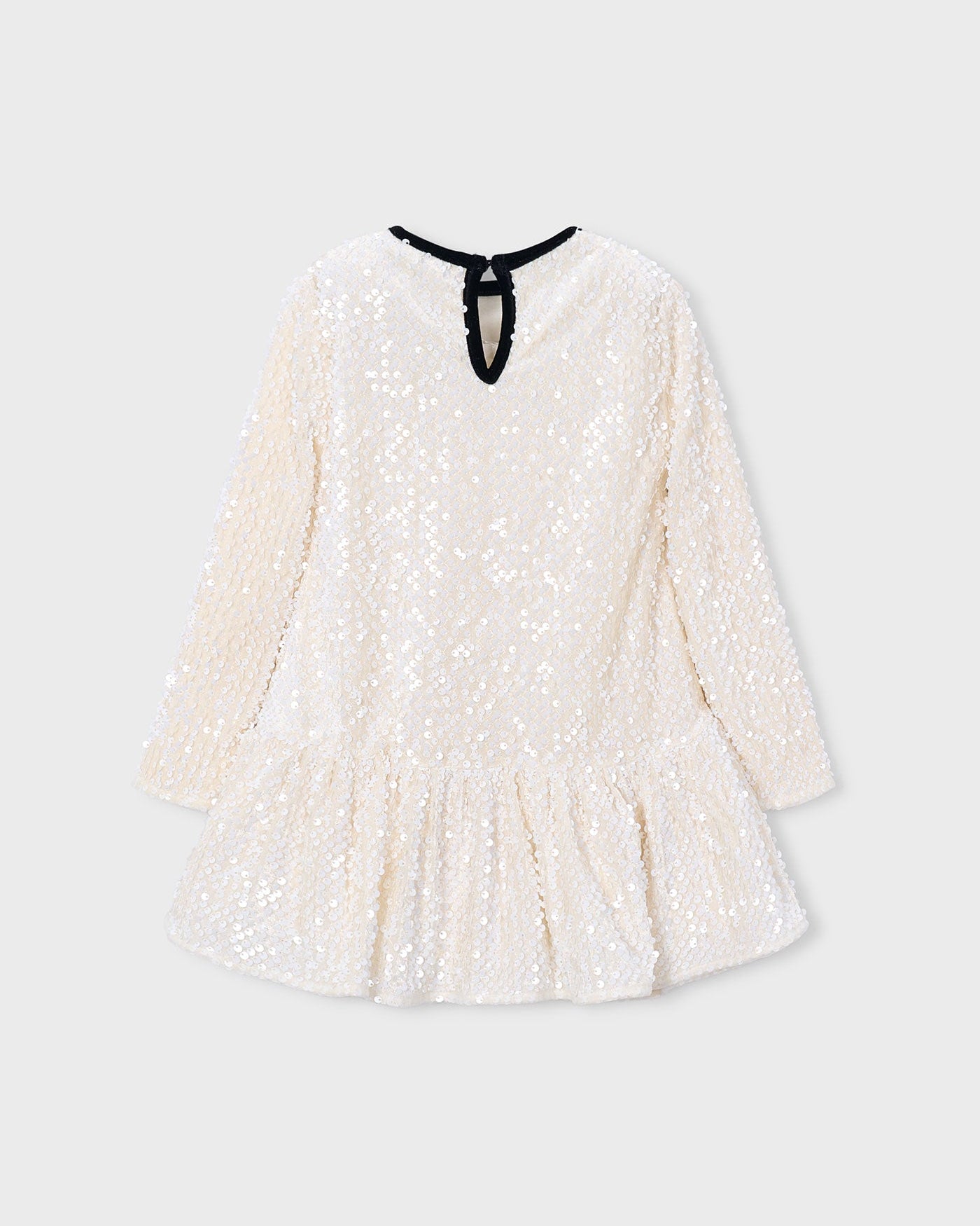 Mayoral Girls Velvet Sequin Bow Dress