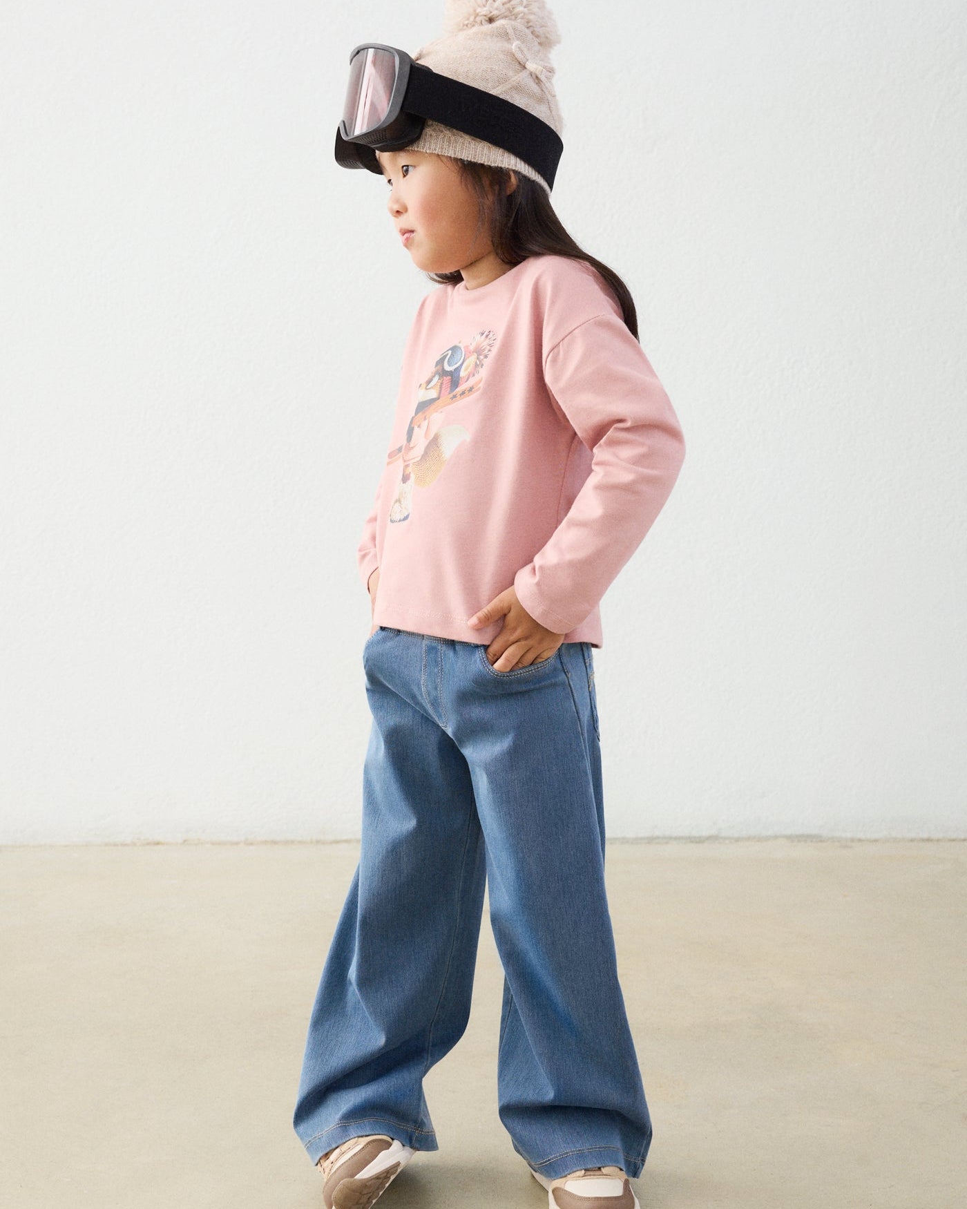 Mayoral girls Wide Leg Pull On Jeans