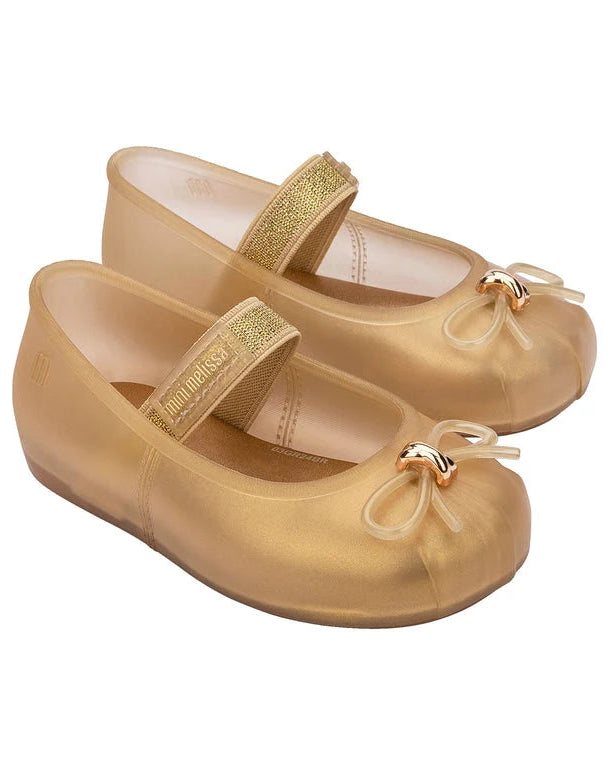 Mini Melissa Girls Ballet Flats gold