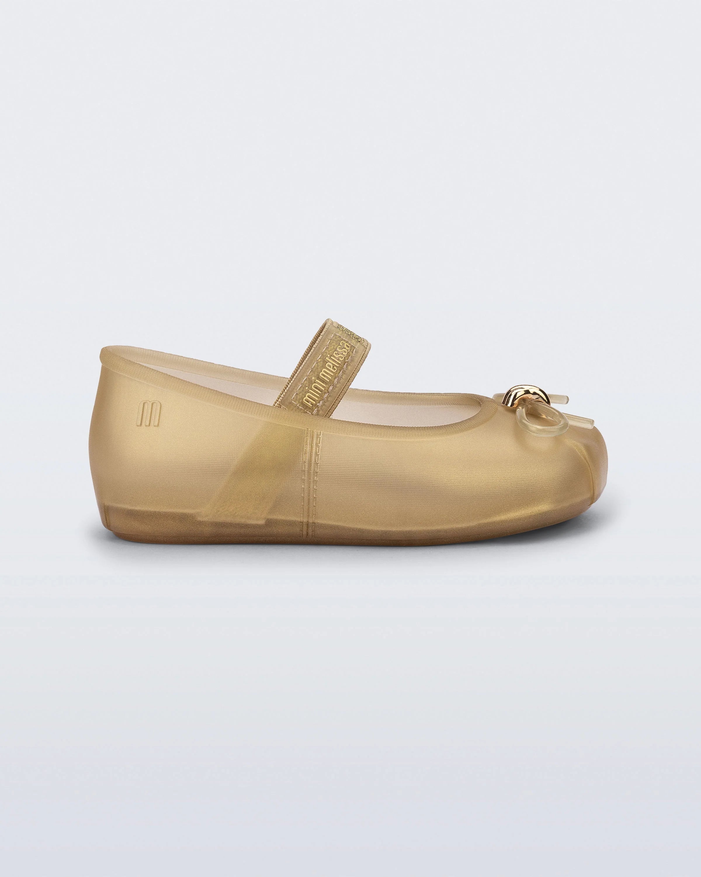 Mini Melissa Girls Ballet Flats gold