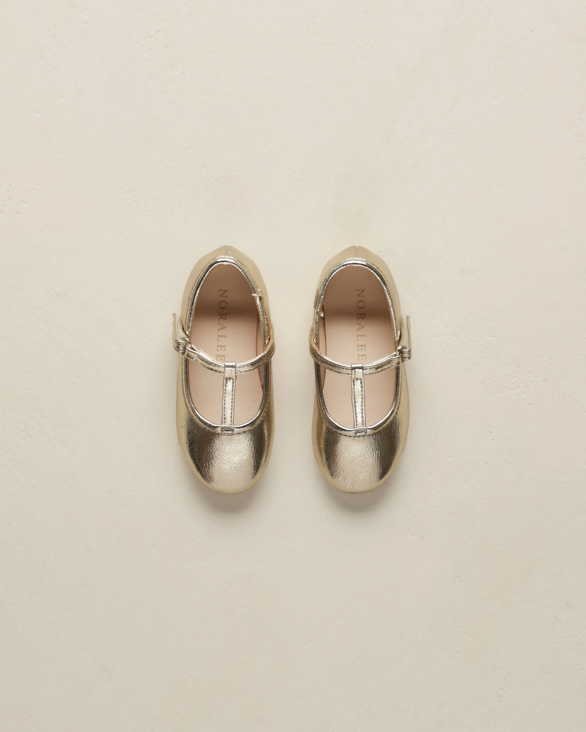 Noralee T-Strap Pink Shimmer Ballet Flats