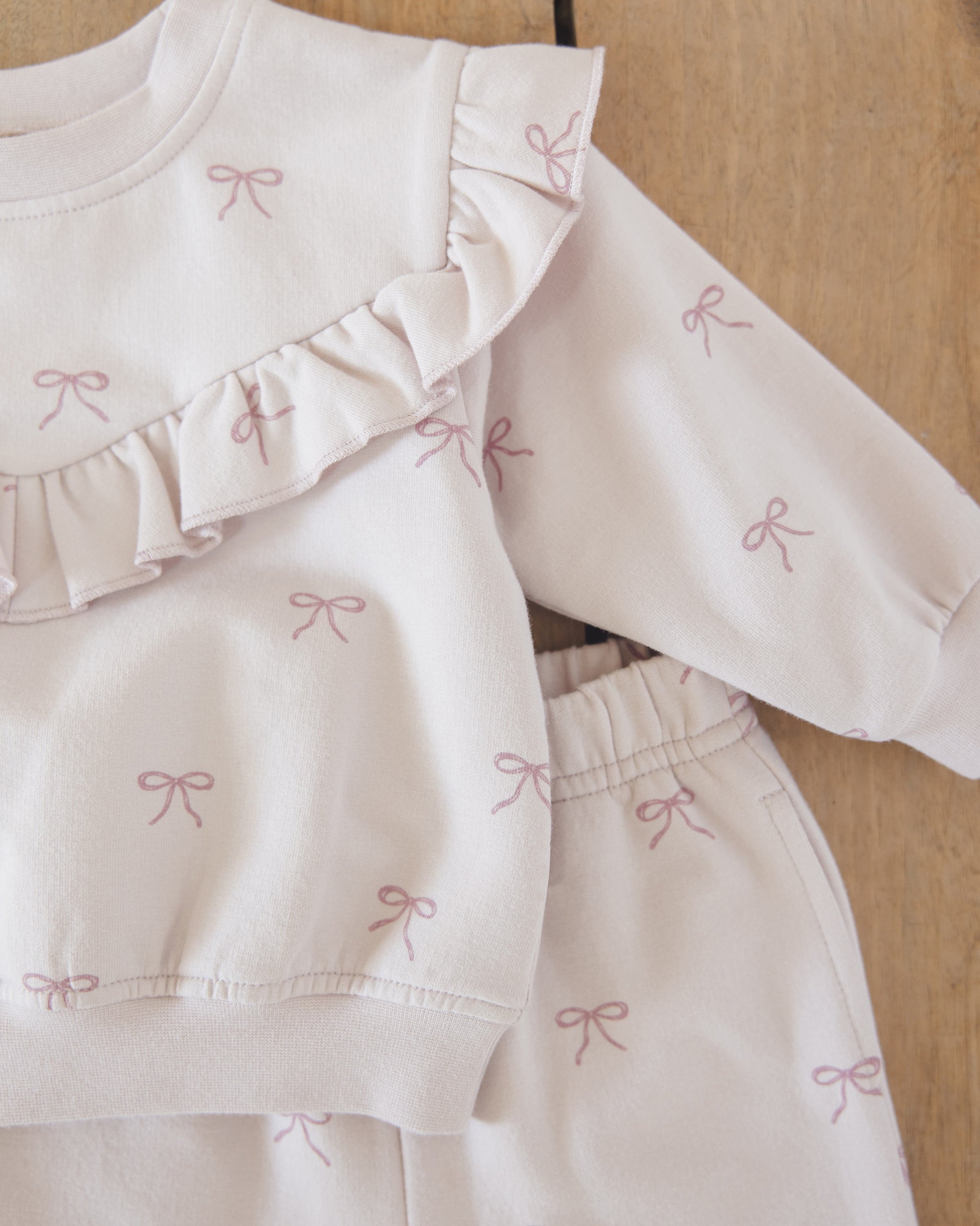 Quincy Mae Baby Girls Ruffle Fleece Lounge Set_ QM272STIL