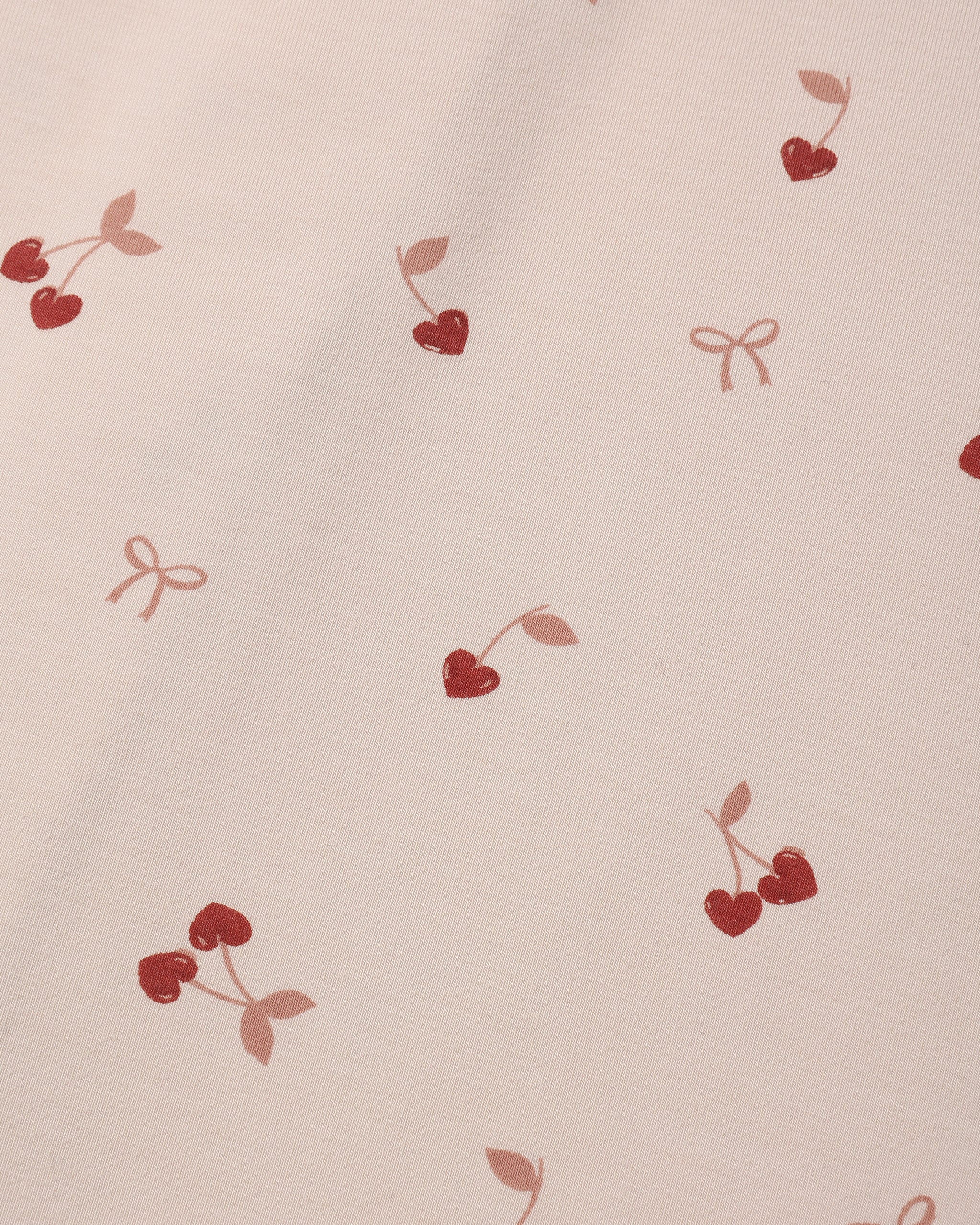 Quincy Mae Baby Girls Bamboo Cherry Hearts Zip Footie