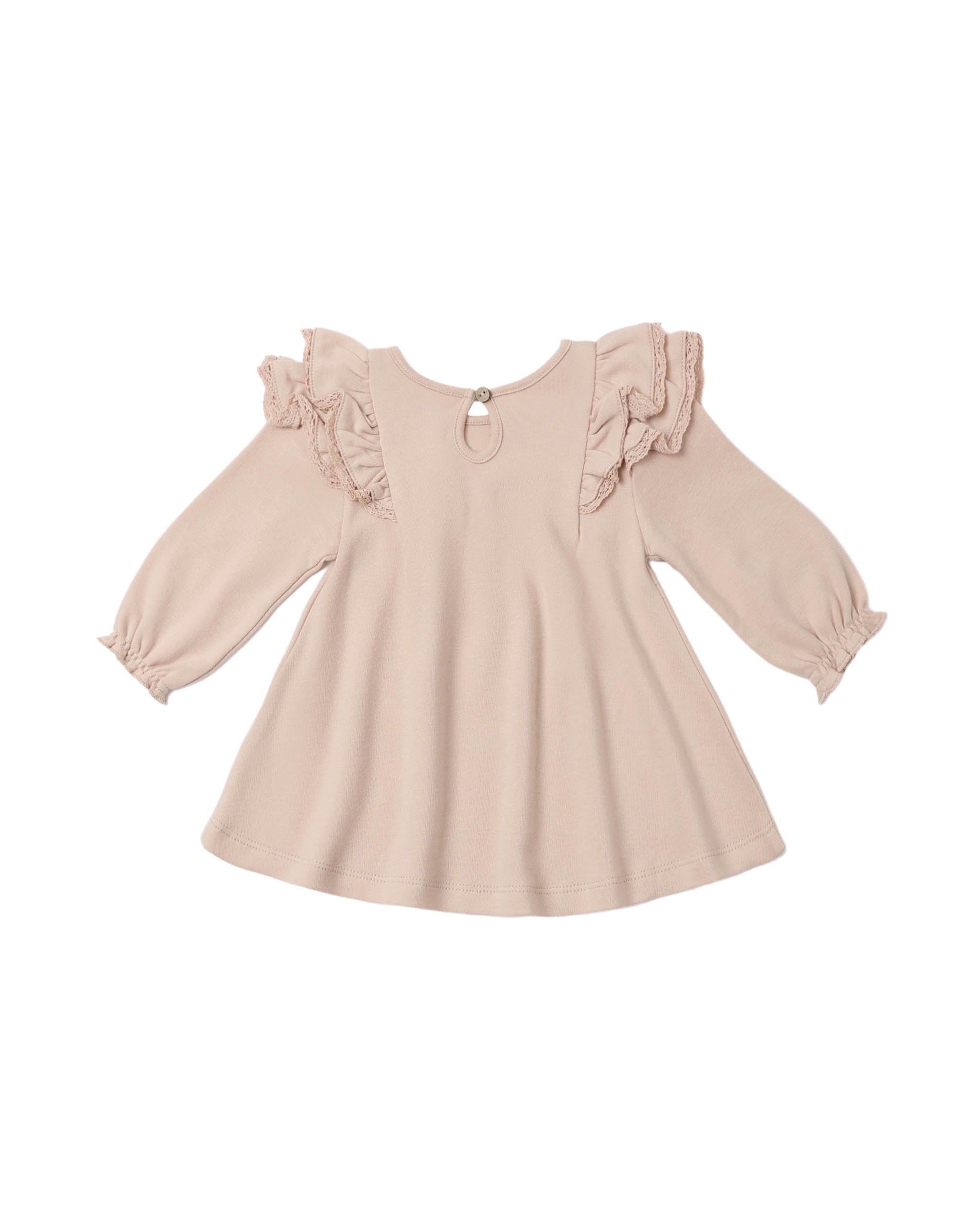 Quincy Mae Baby Girls Long Sleeve Flutter Dress