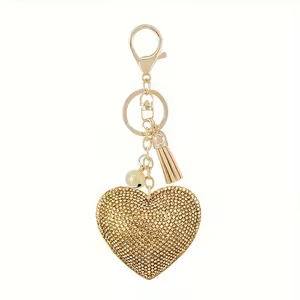 Rosie Rhinestone Heart Keychain