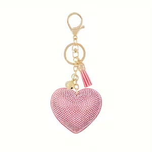 Rosie Rhinestone Heart Keychain