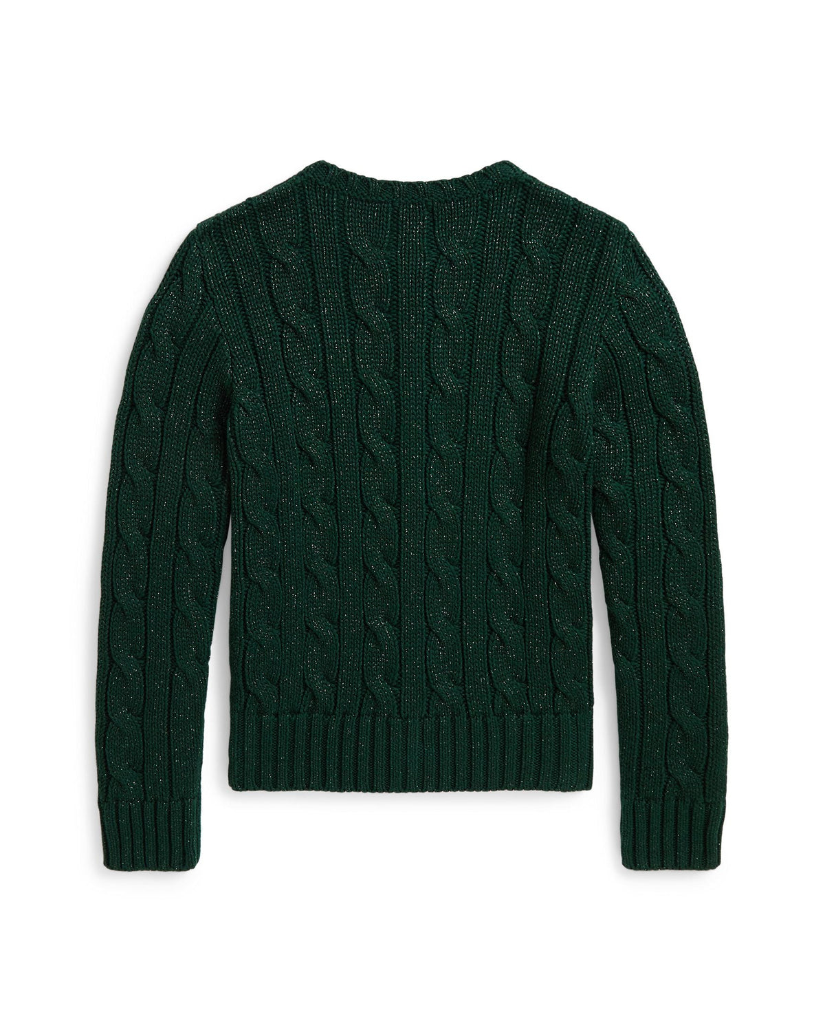 Ralph Lauren Girls Metallic Cotton Cable knit Cardigan