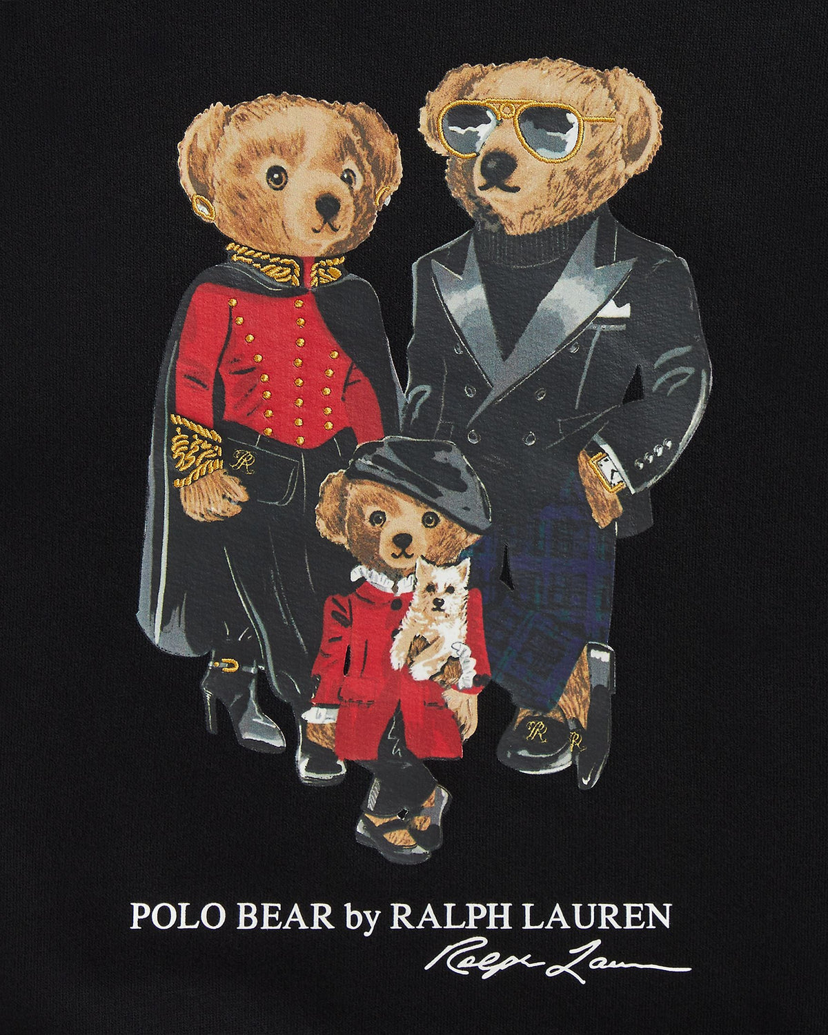 Ralph Lauren Girls Polo Bear Fleece Sweatshirt black