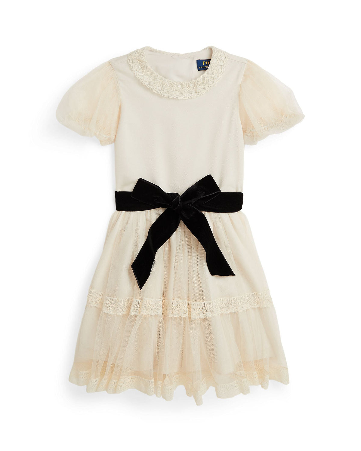Ralph Lauren Mini Girls Lace Trim Tulle Dress