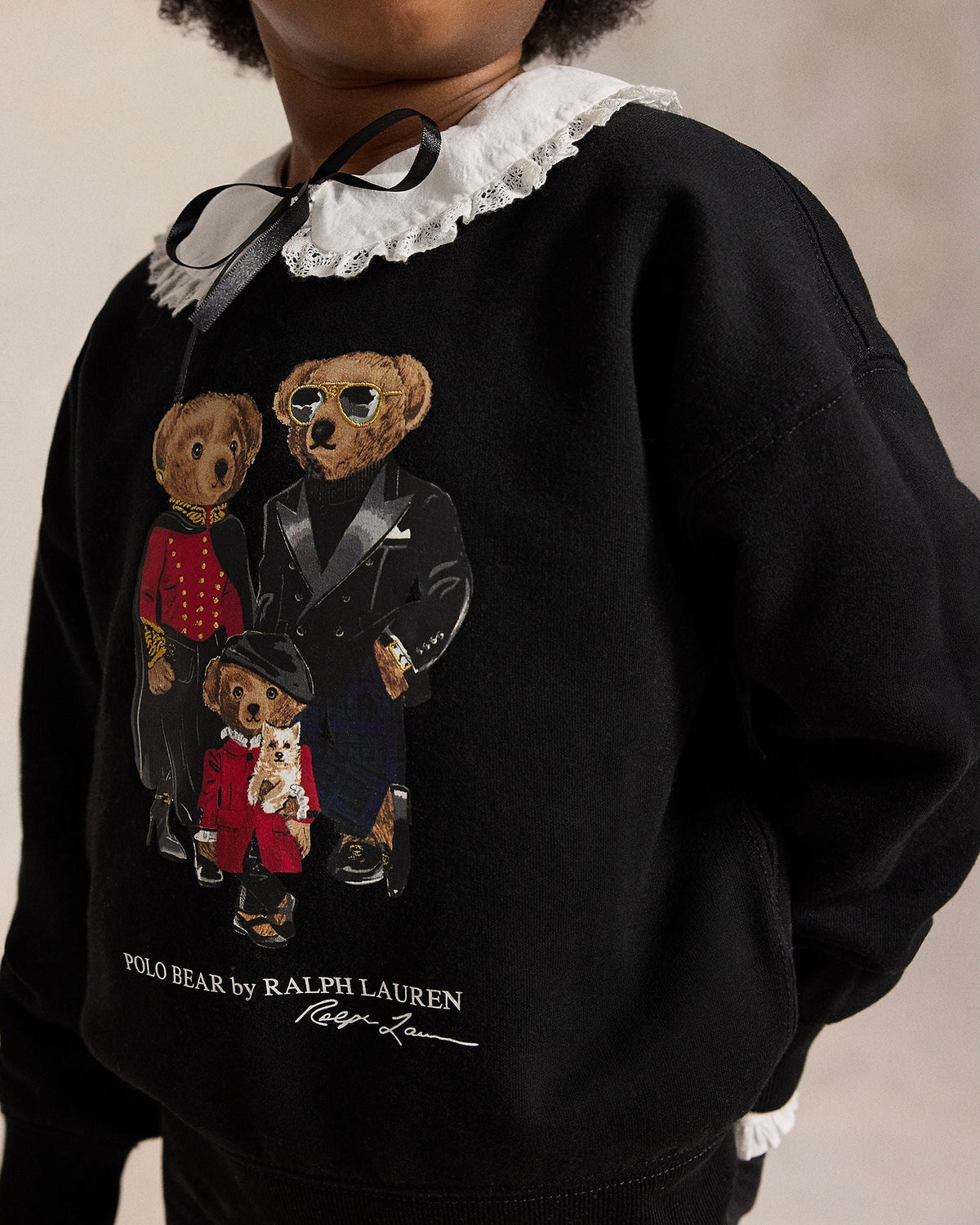 Ralph Lauren Mini Girls Polo Bear Fleece Sweatshirt