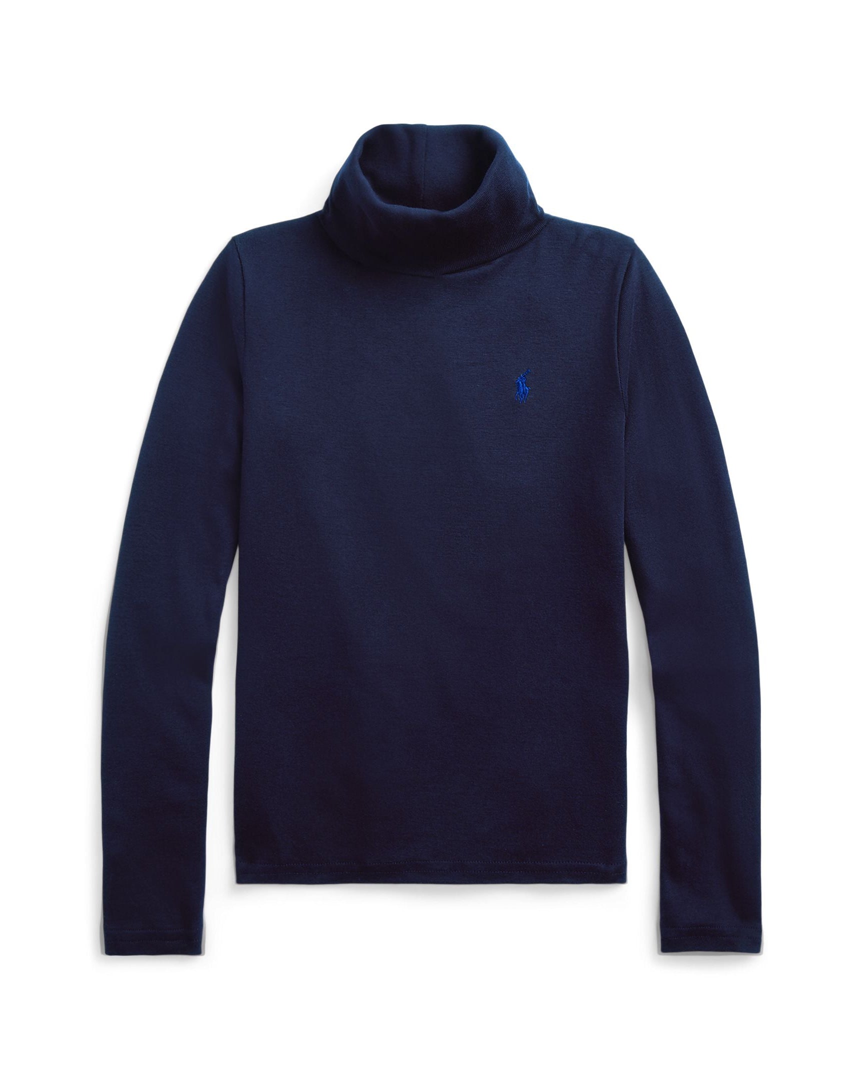 Ralph Lauren Mini Girls Ribbed Cotton-Blend Turtleneck