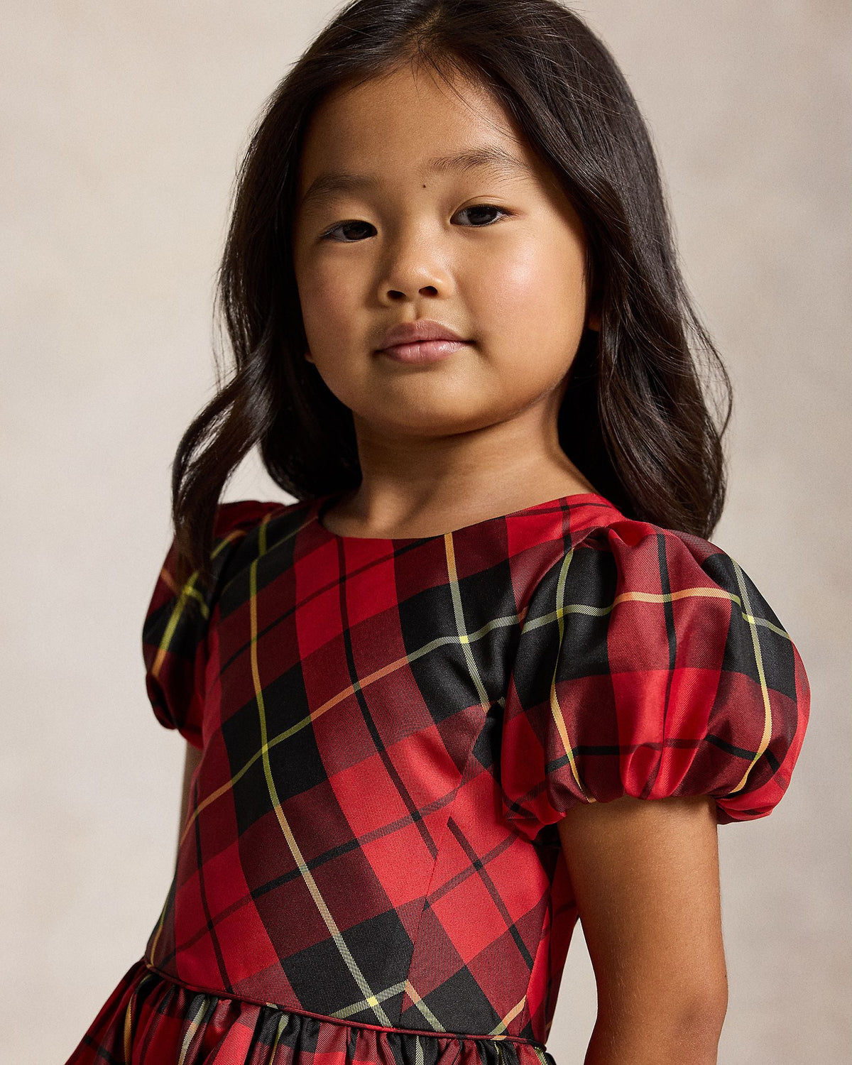 Ralph Lauren Mini Girls Taffeta Plaid Dress