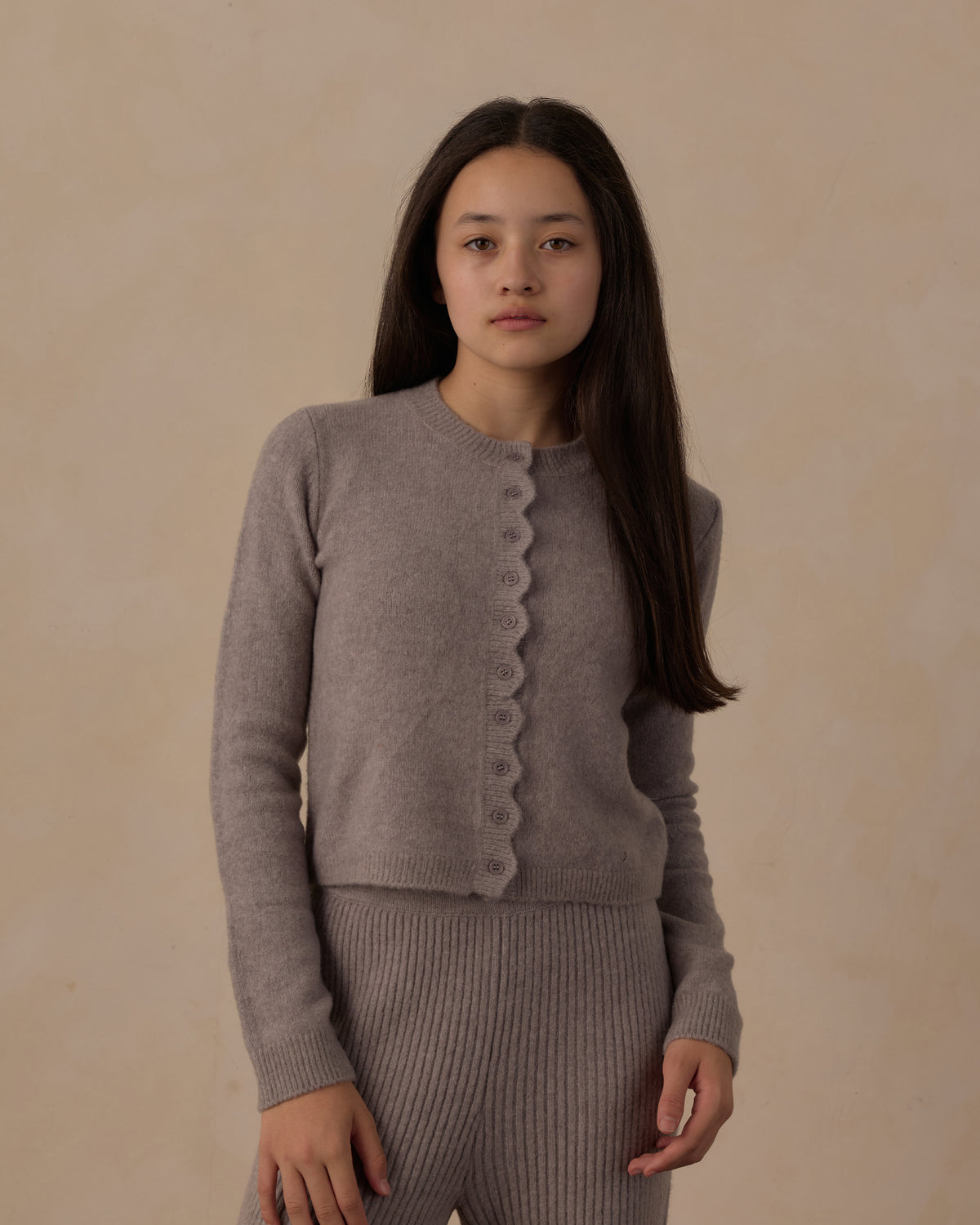 Rylee + Cru Girls Scallop Cardigan