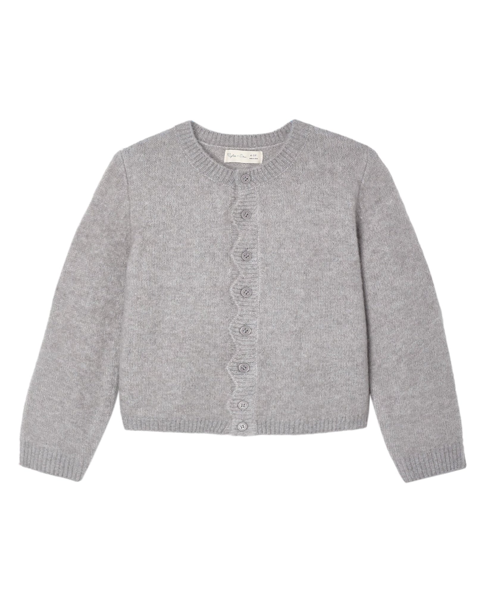 Rylee + Cru Girls Scallop Edge Cardigan