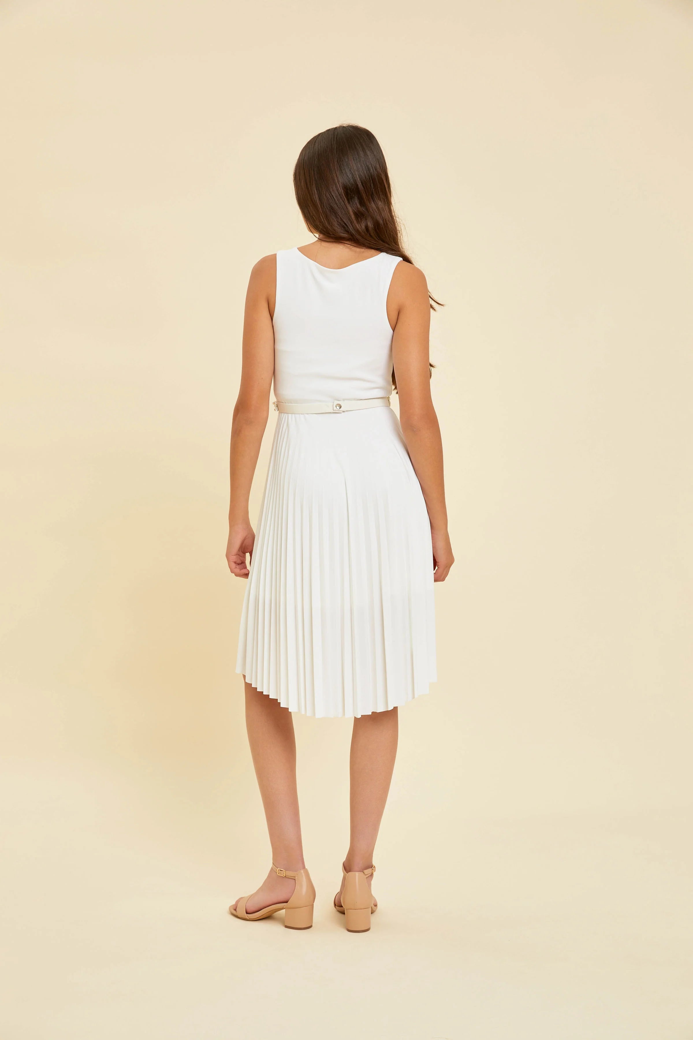 UDT CATHY Pleated Hi Low Dress _T2878K