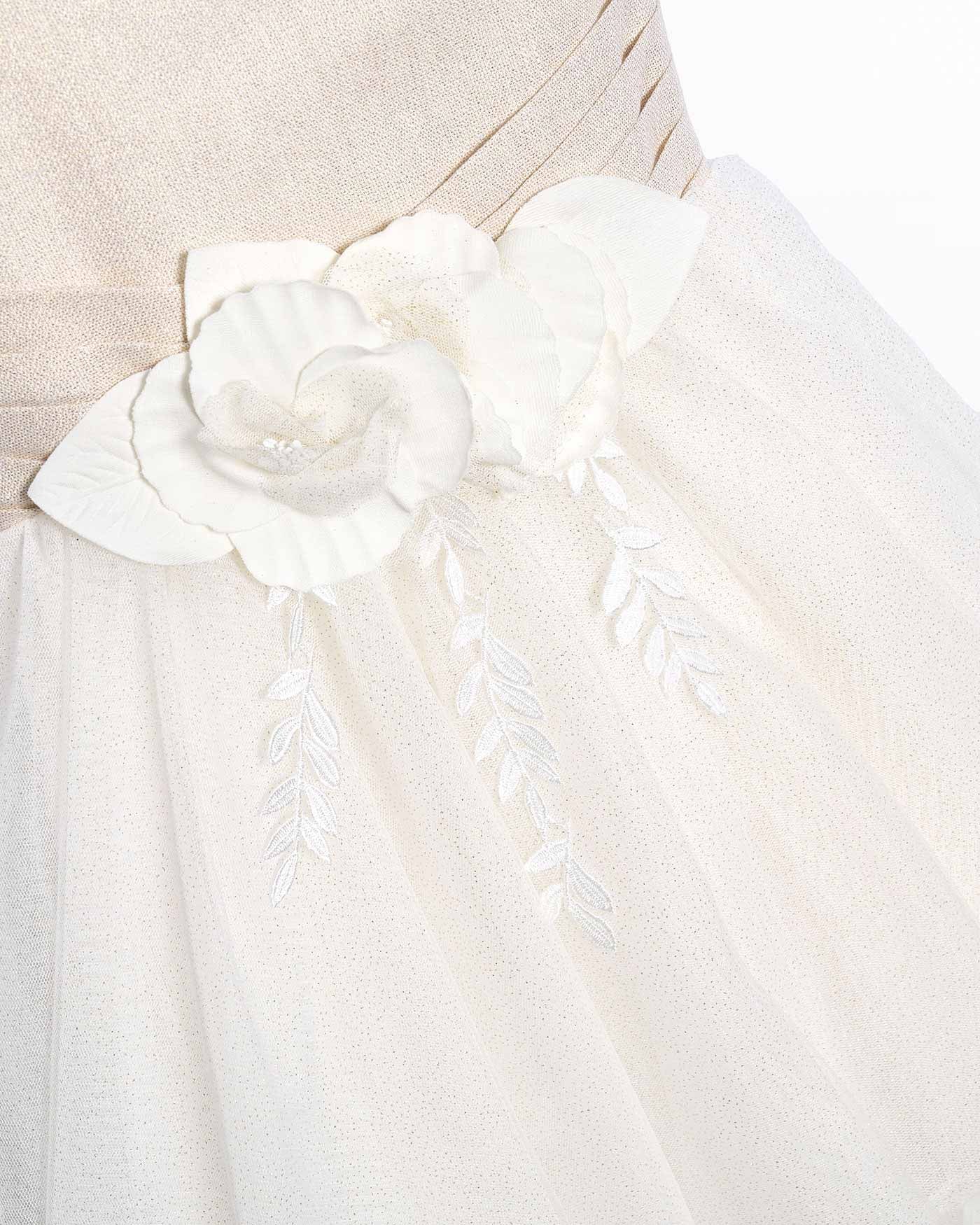 Abel & Lula Girls Shimmer Linen Dress_ 5032 - NorthGirls